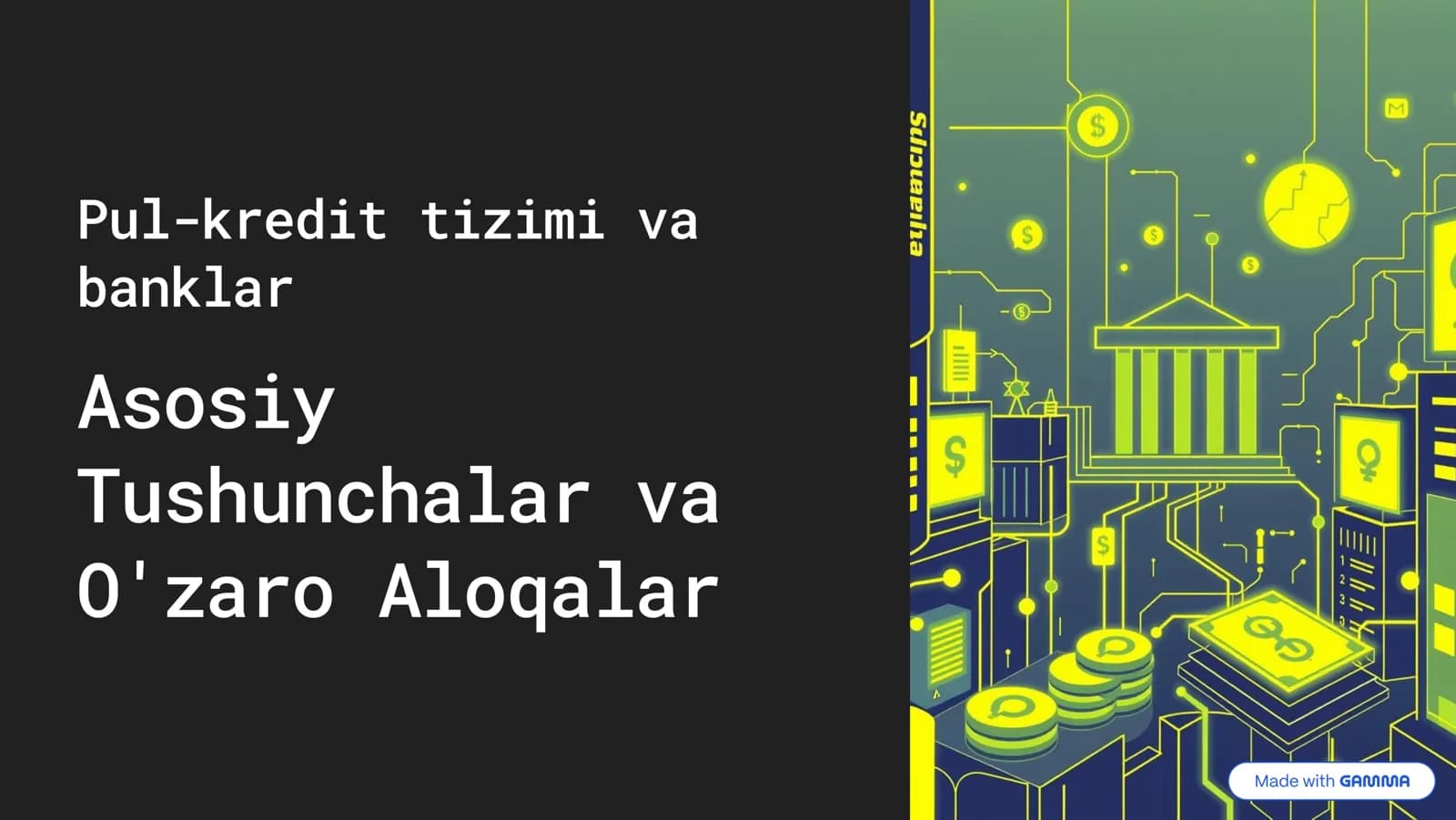 Pul kredit tizimi va banklar