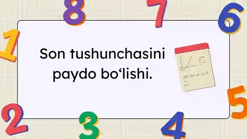 Son tushunchasini paydo bo‘lishi.