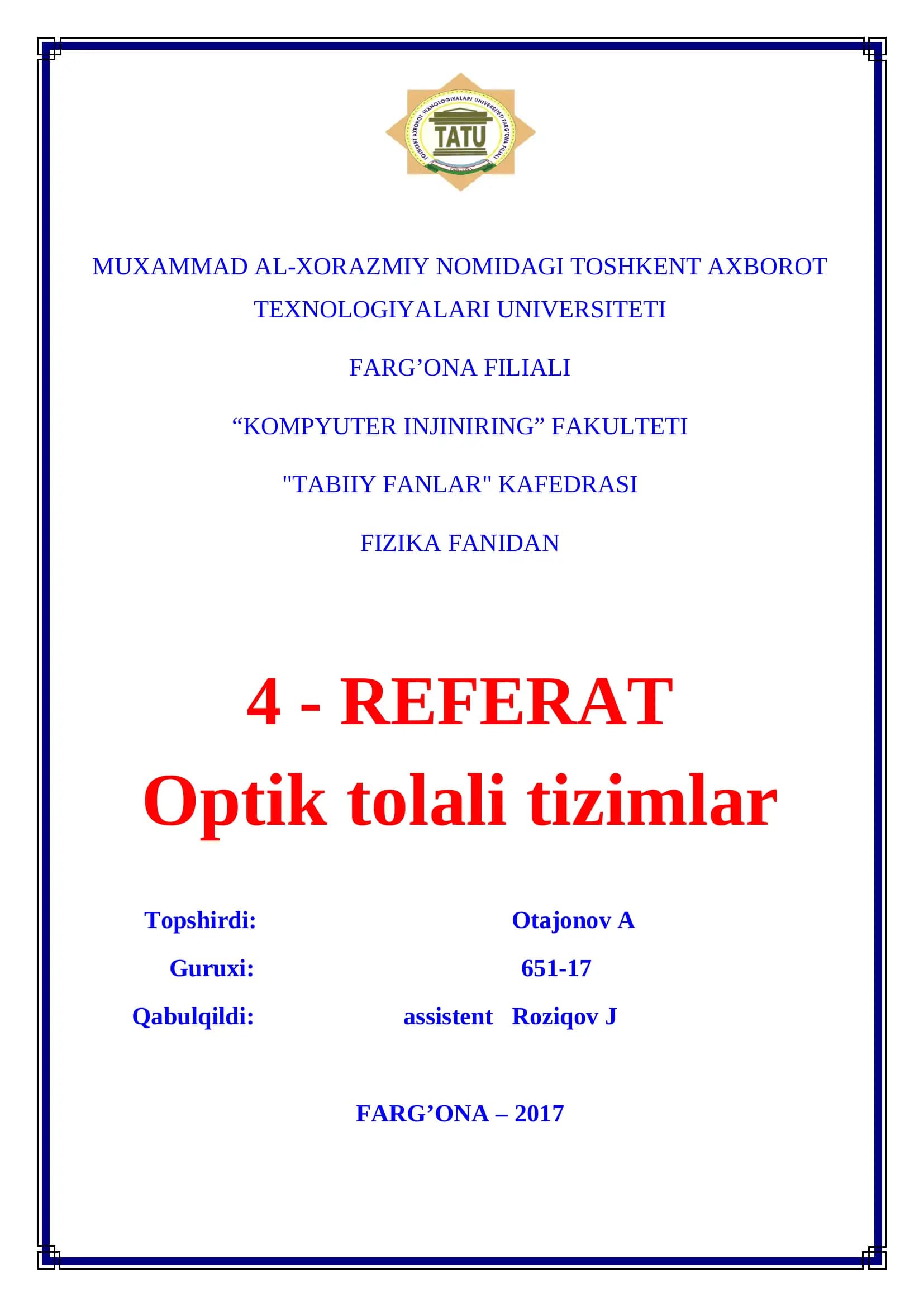 Optik tolali tizimlar