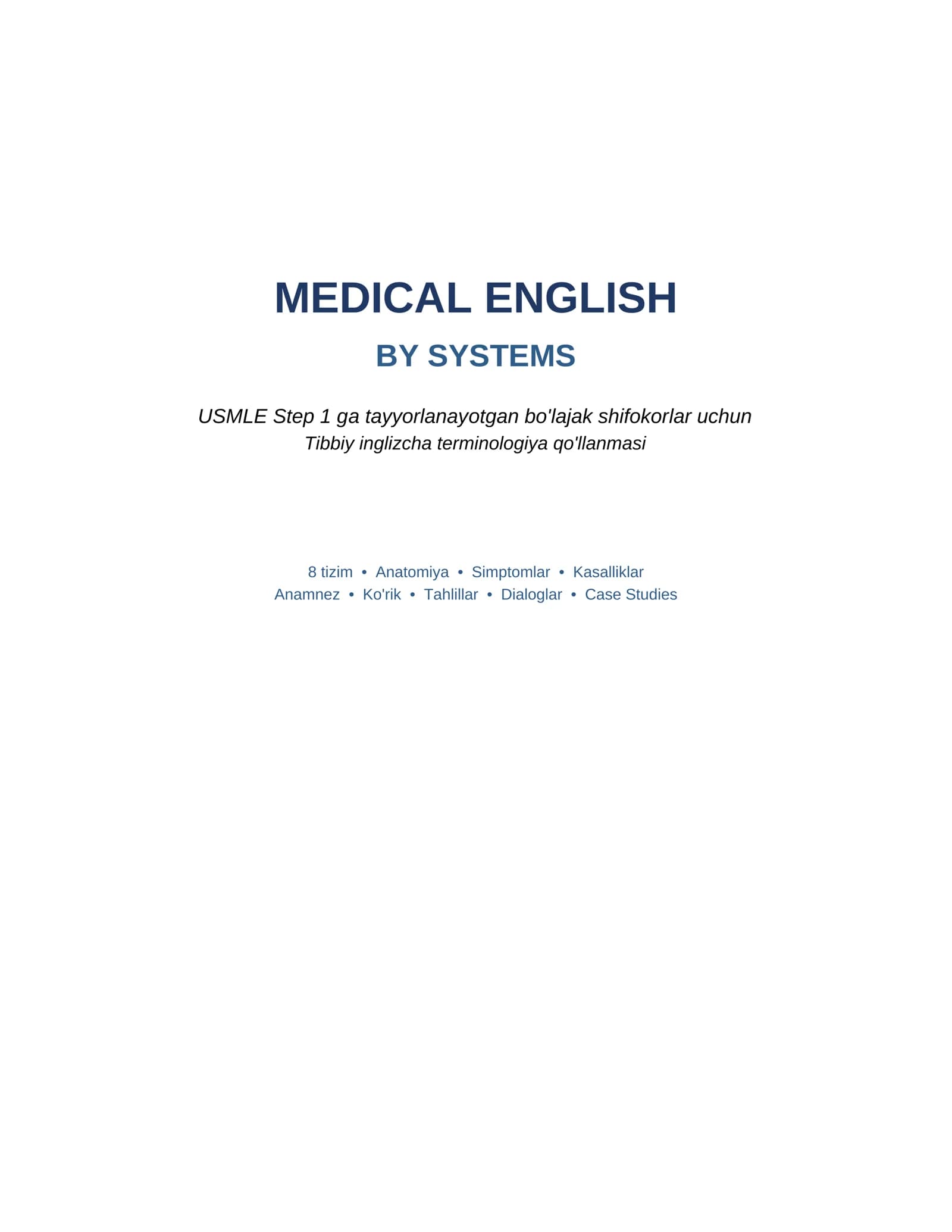 MEDICAL ENGLISH BY SYSTEMS