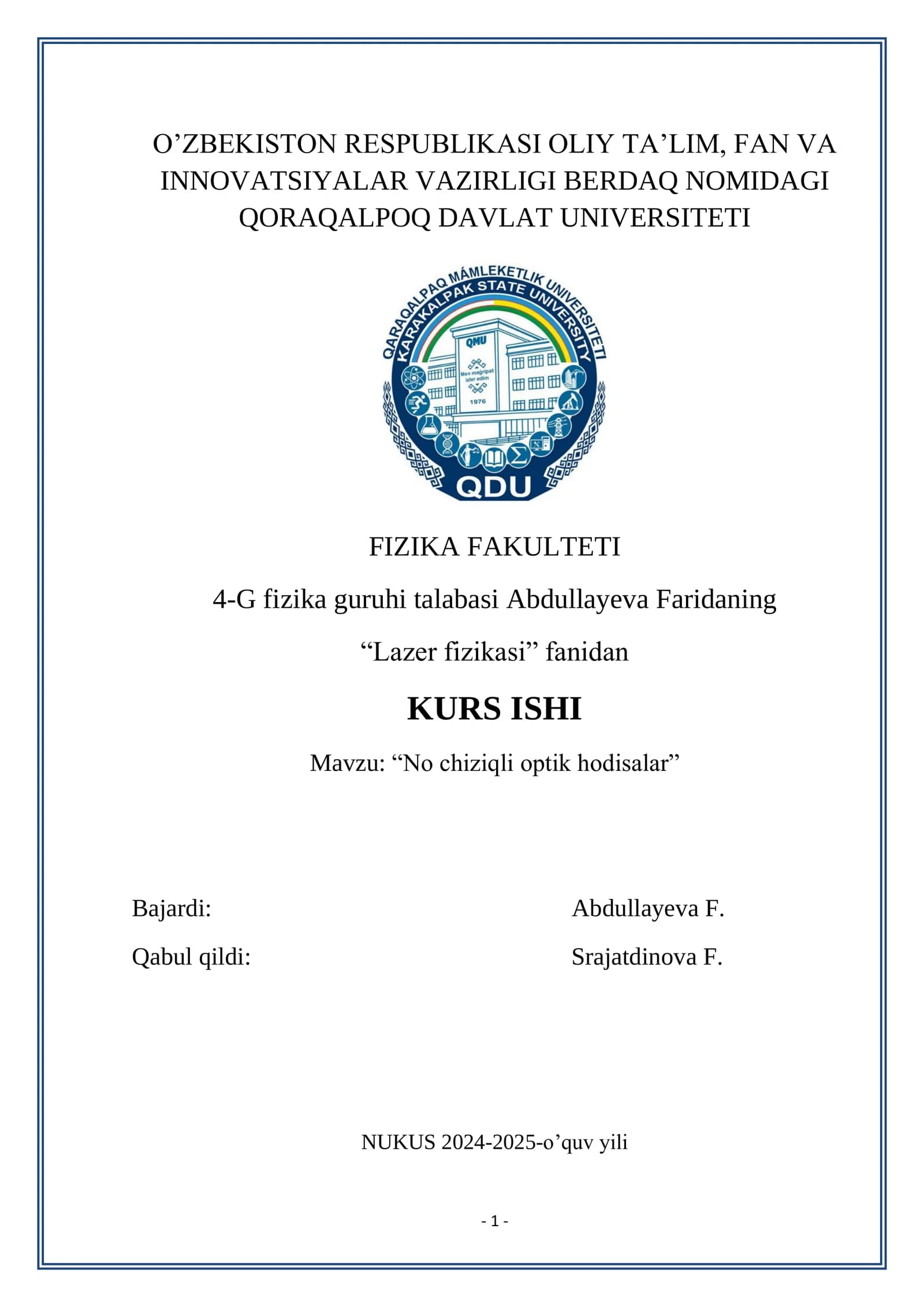 No chiziqli optik hodisalar