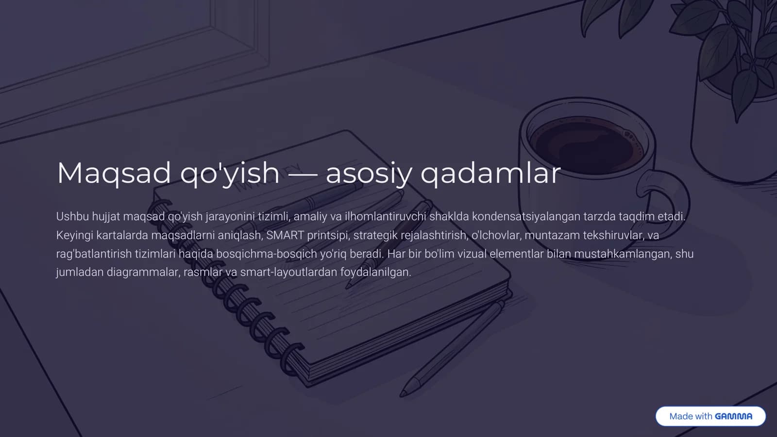Maqsad qo'yish 4 asosiy qadamlar