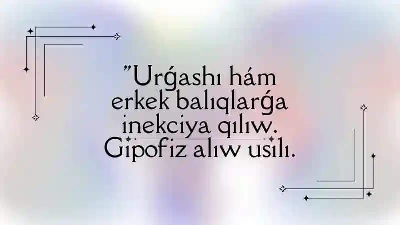 Balıqlarda Gipofiz Gormonal Iskerlik