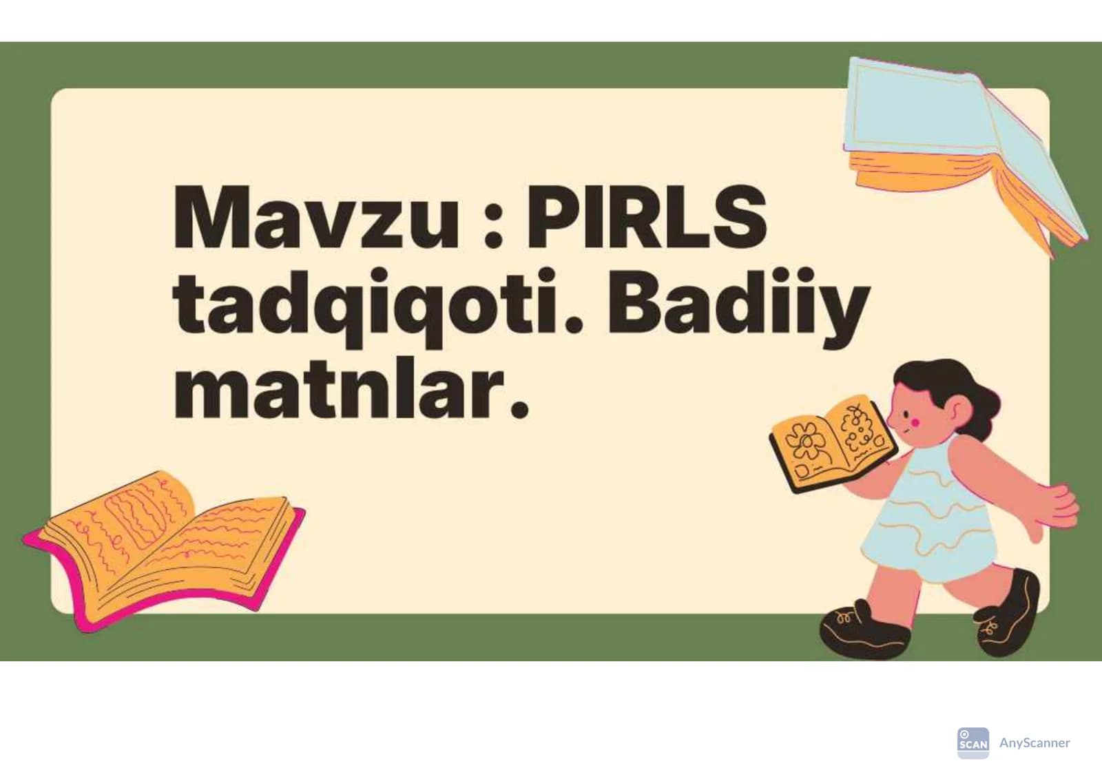 PIRLS tadqiqoti. Badiiy matnlar.