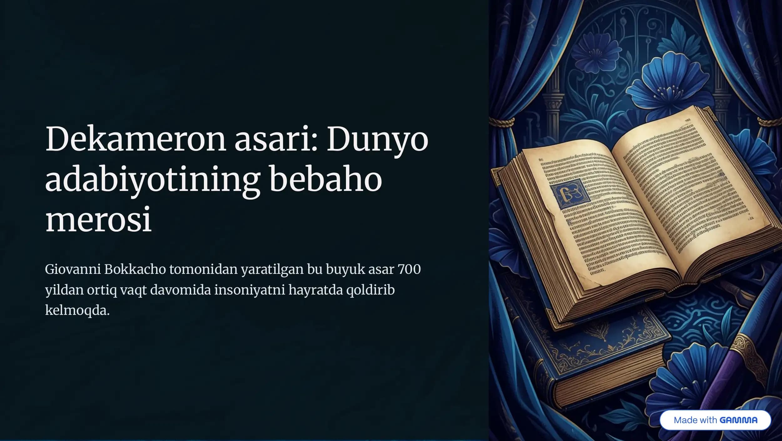 Dekameron asar haqida