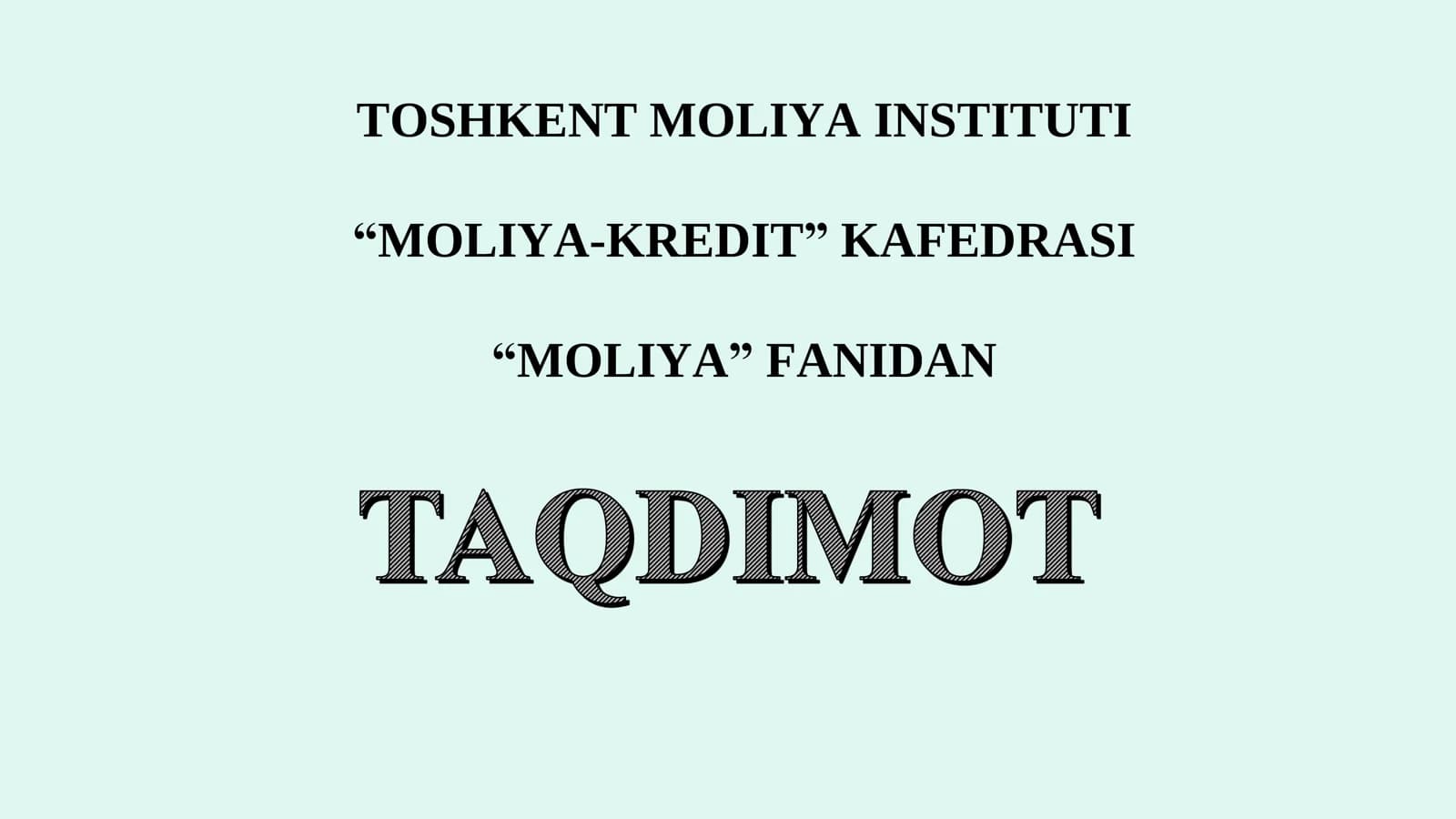 Moliyaviy siyosat