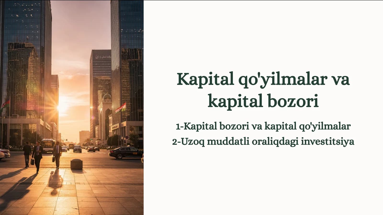 Kapital bozori va kapital qo'yilmalar