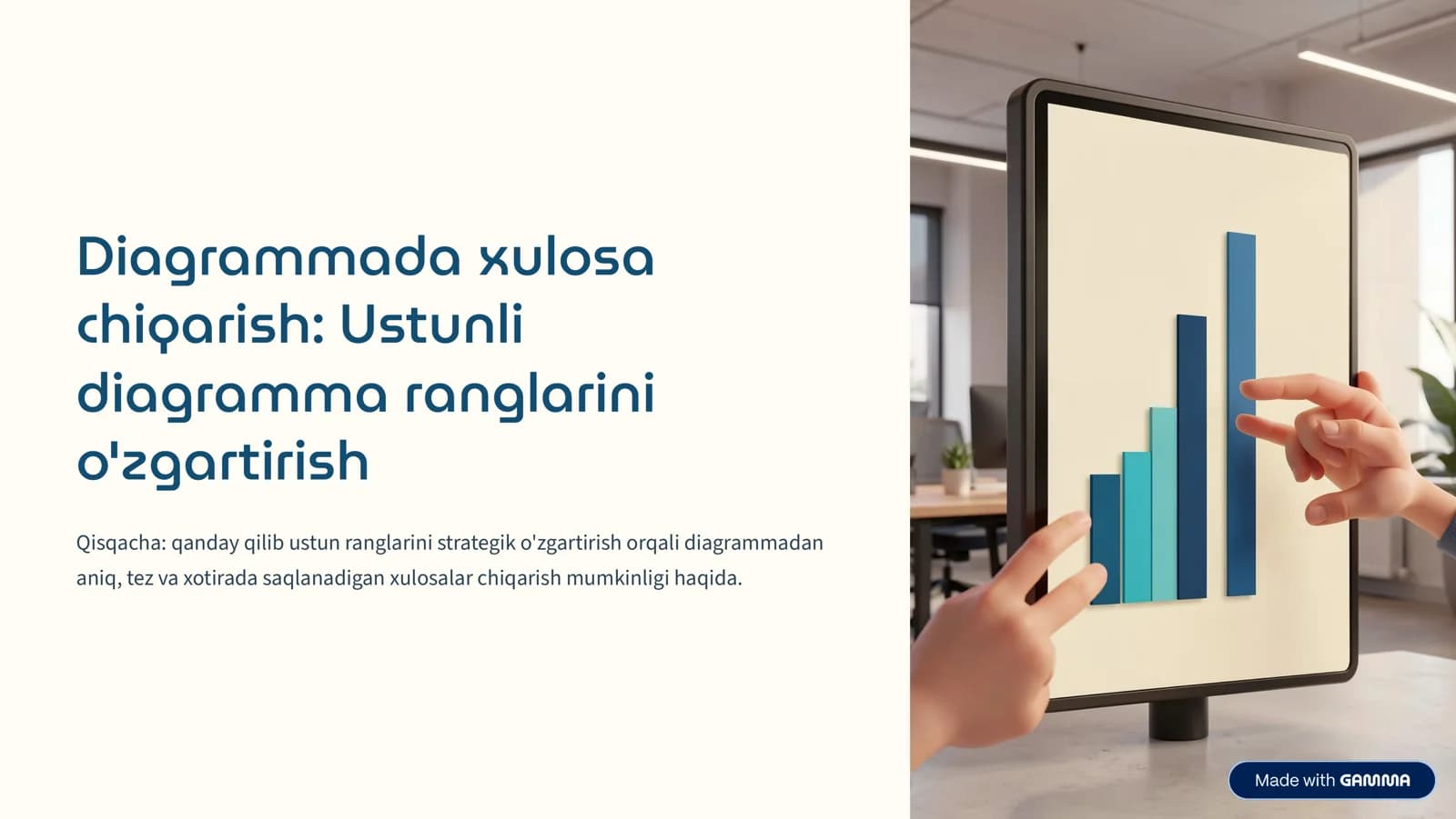 Diagrammada xulosa chiqarish: Ustunli