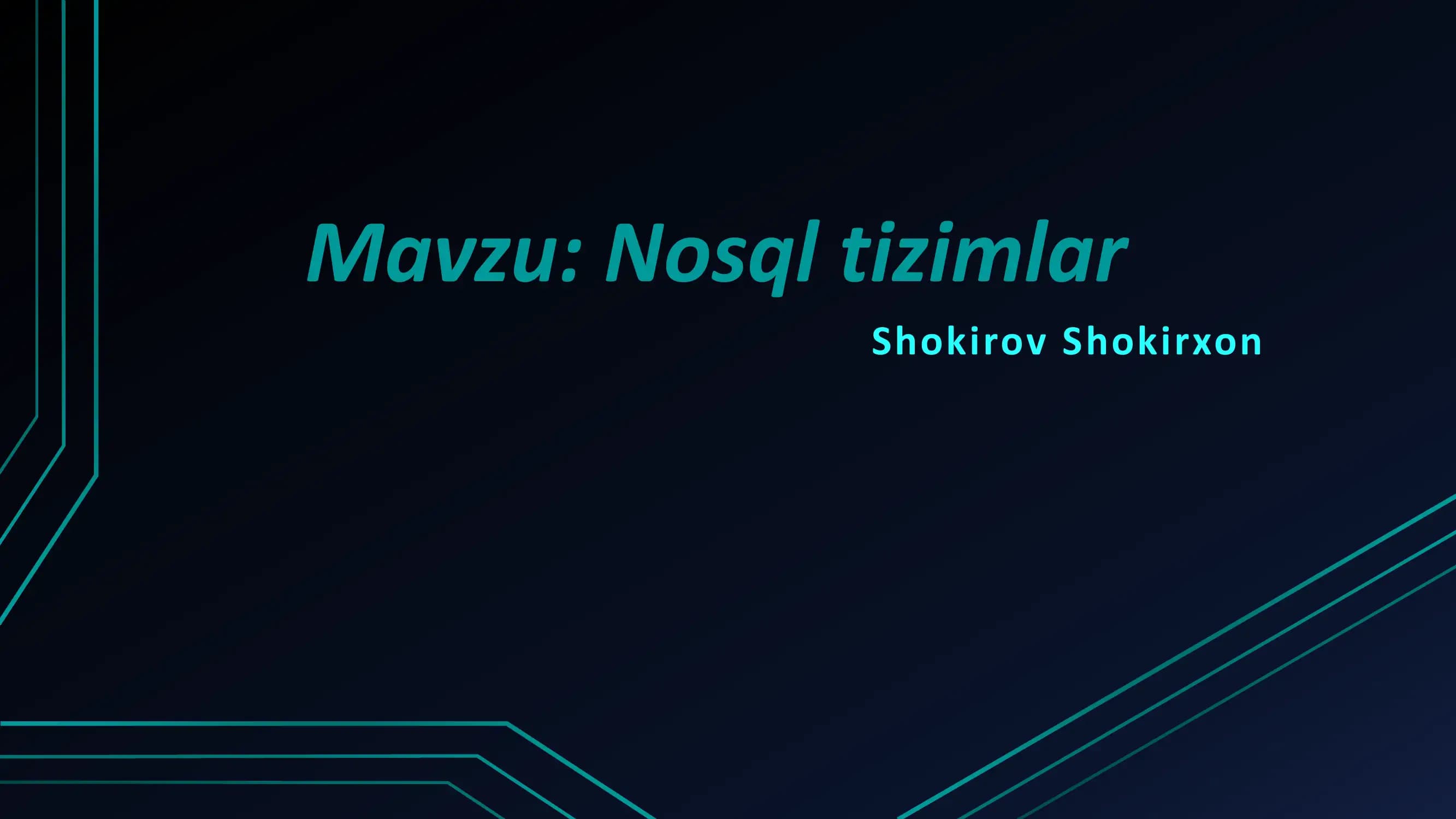 Nosql tizimlar