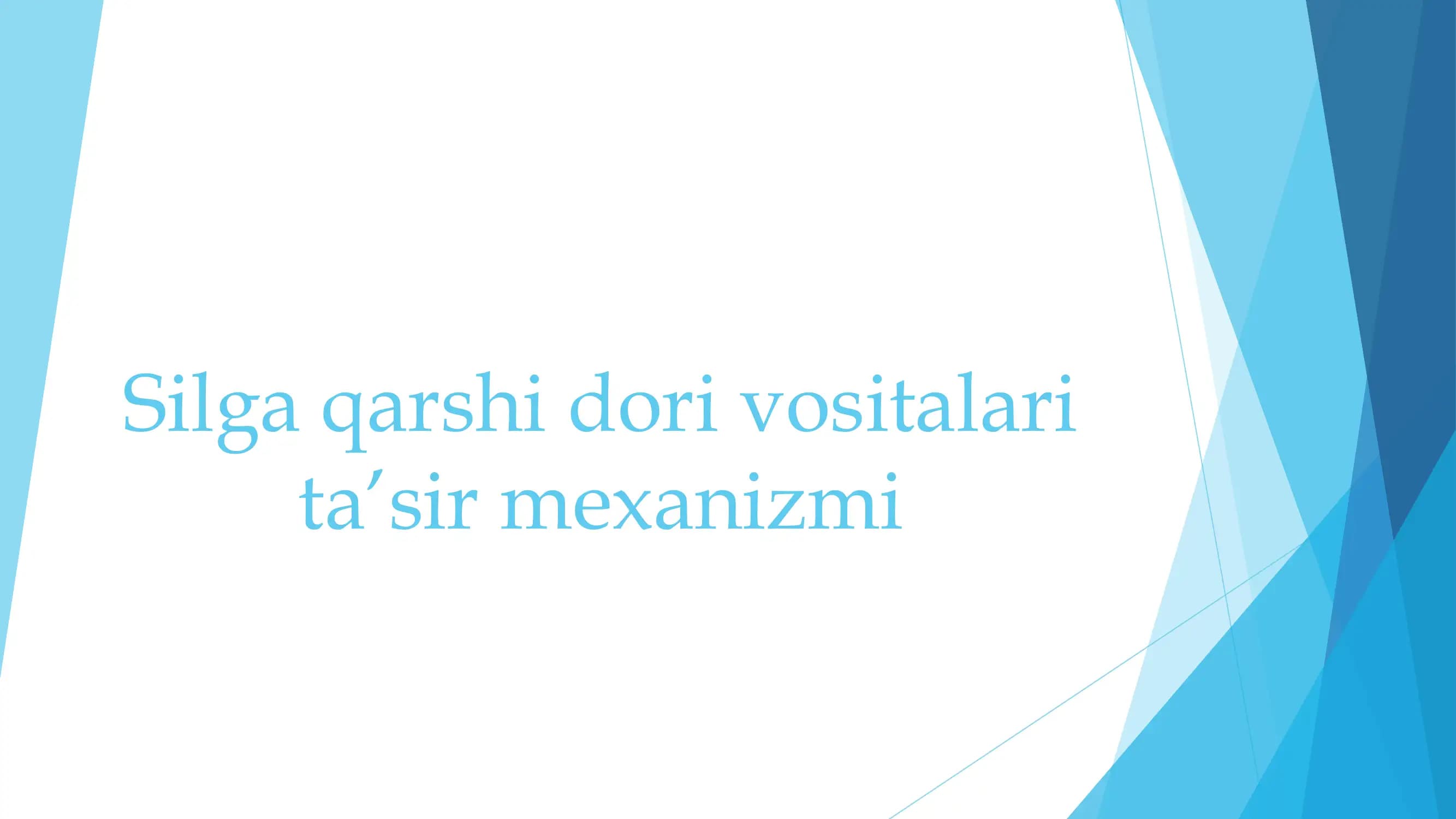 Silga qarshi dori vositalari
