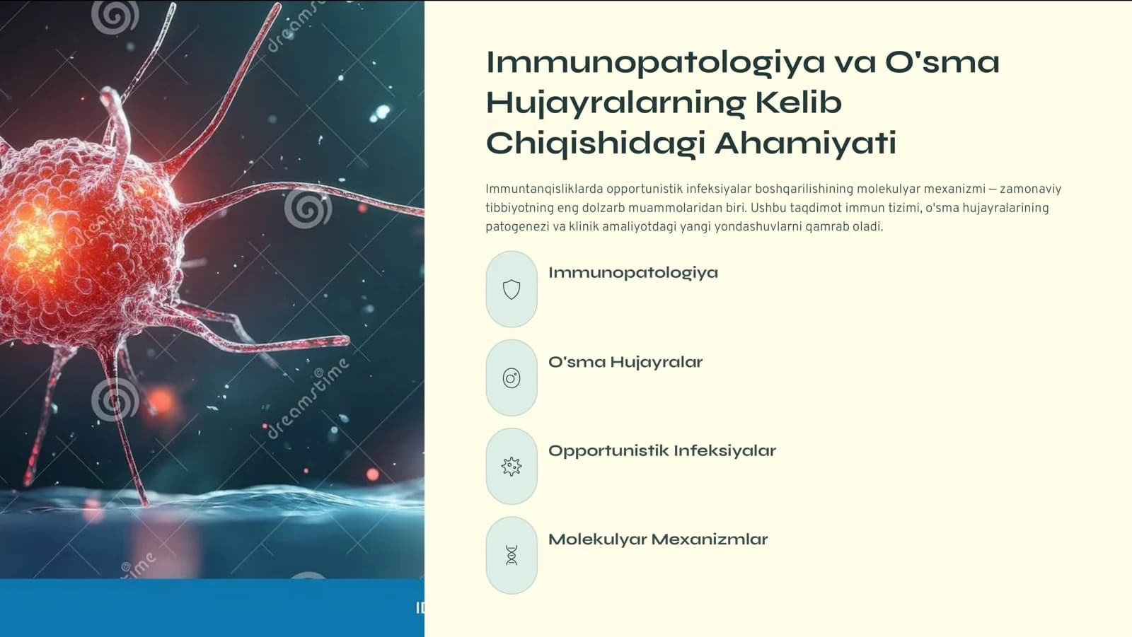 Immunopatologiya va O'sma
