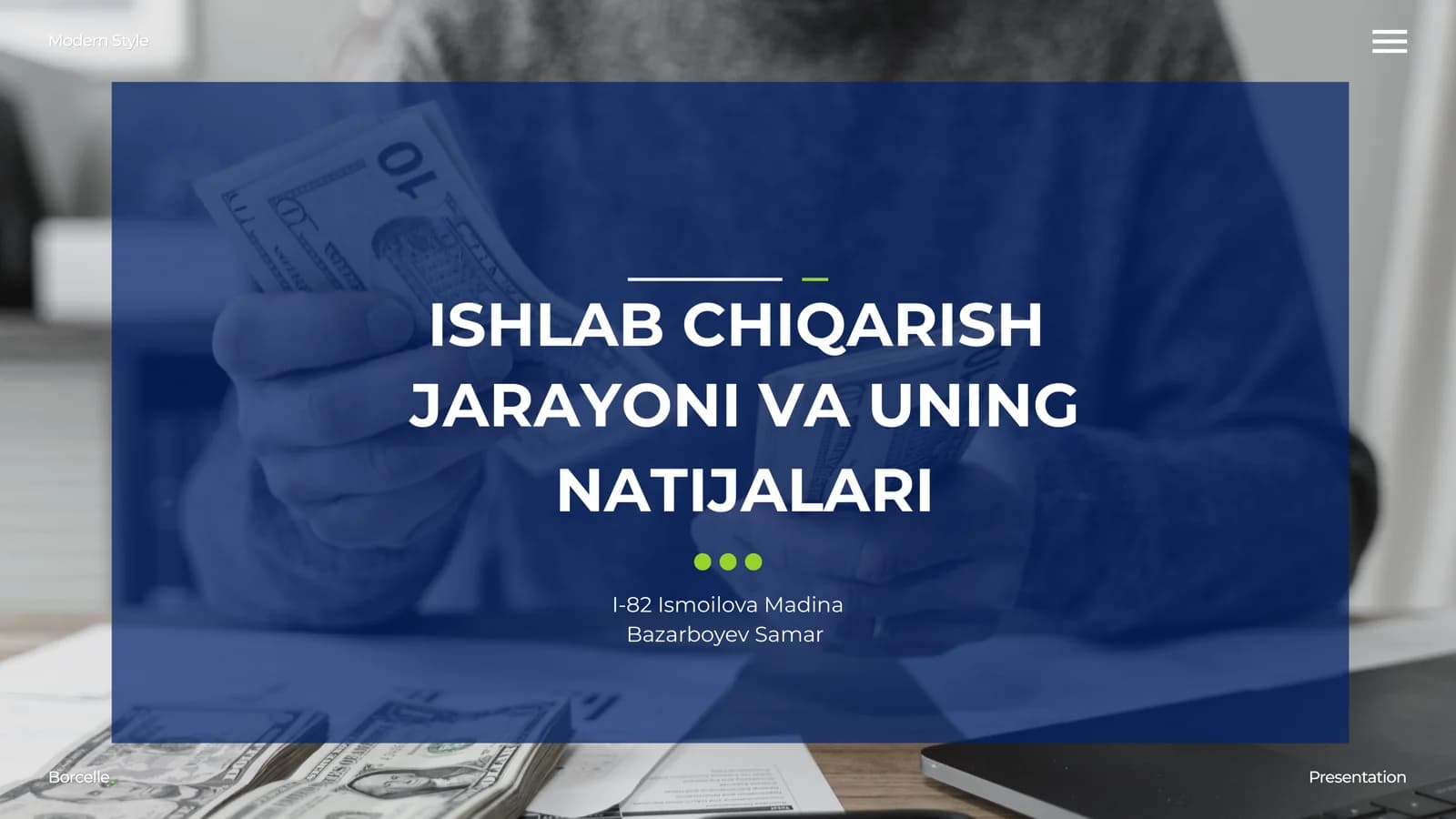ishlab chiqarish jarayoni