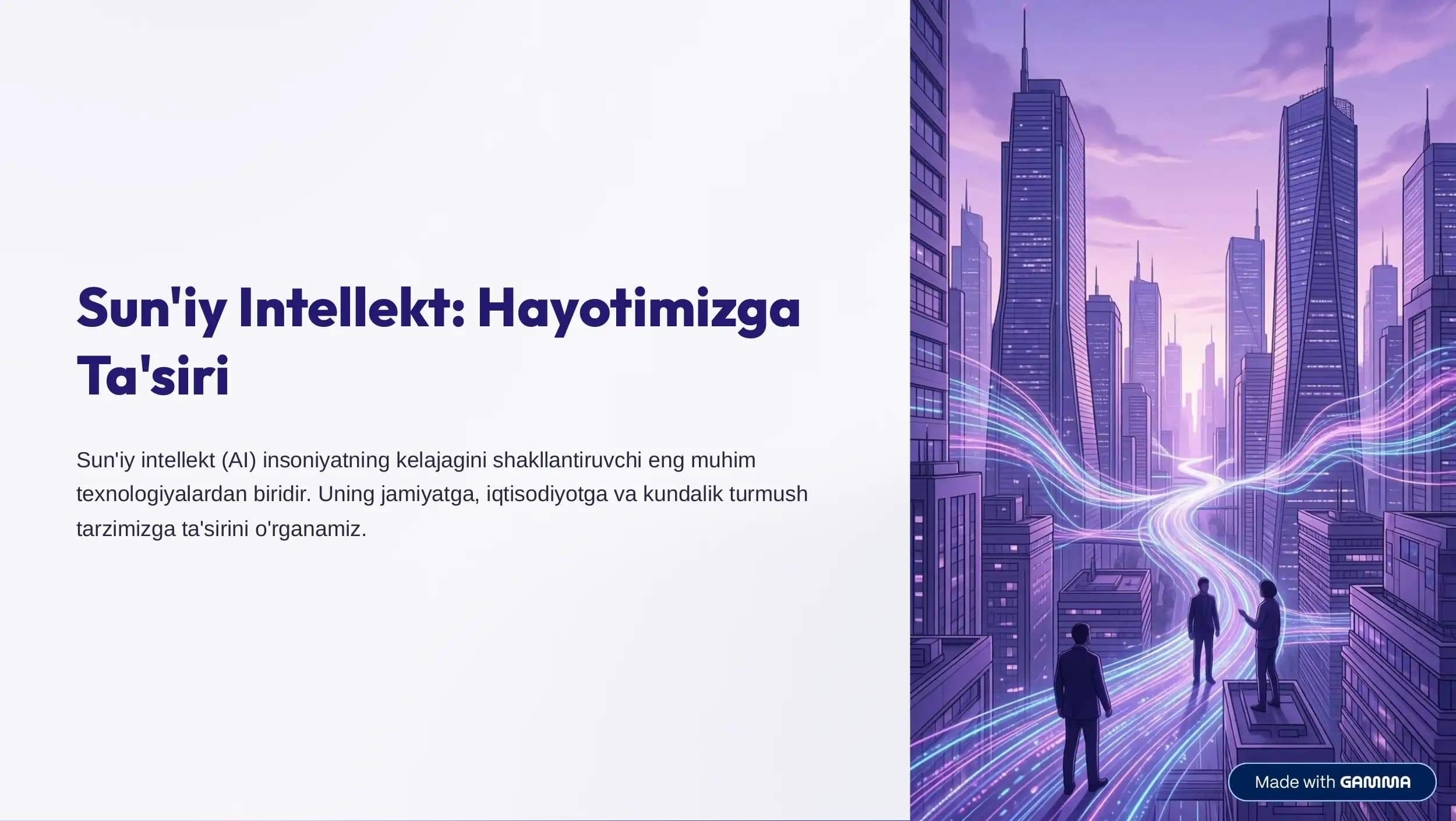 Sun'iy Intellekt: Hayotimizga Ta'siri