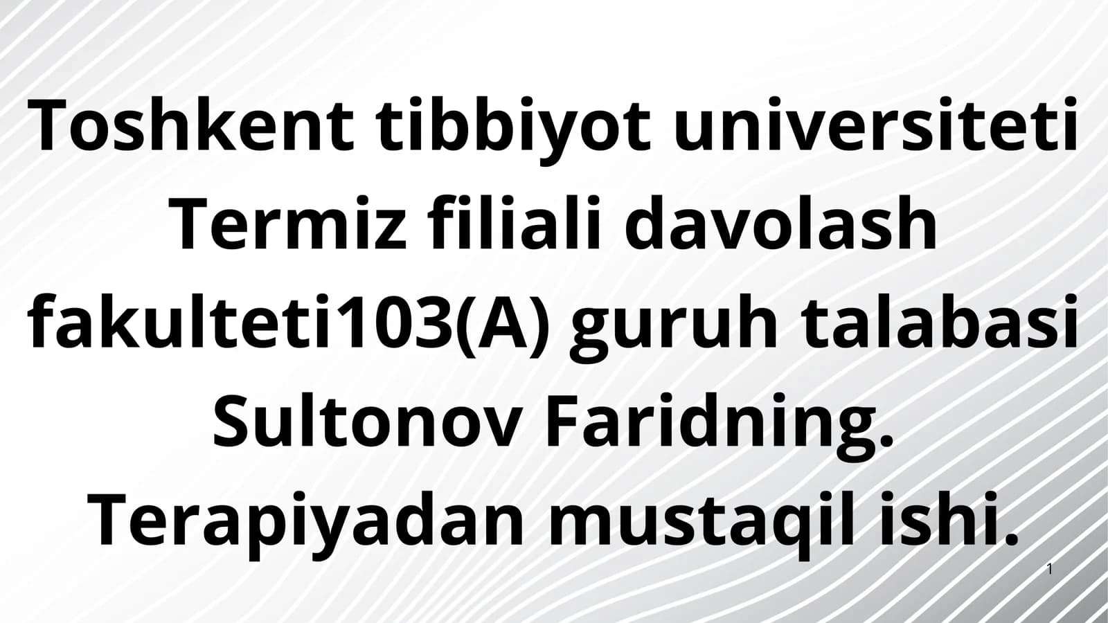 Terapiyadan mustaqil ishi