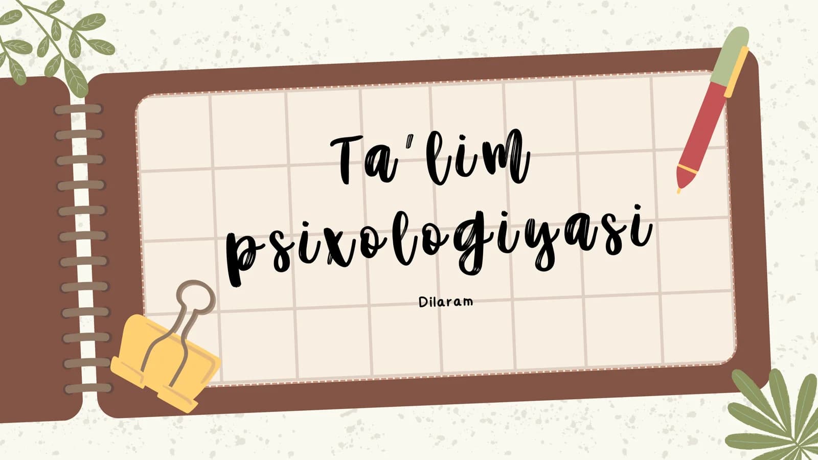 Ta’lim psixologiyasi