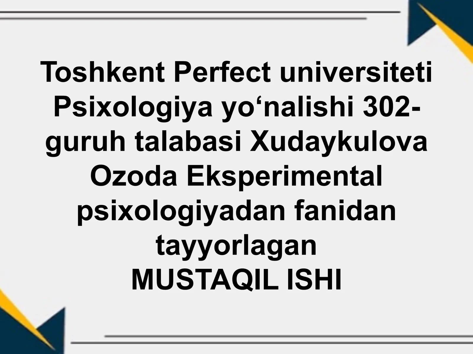 Ko’rish sezgisining absolyut  chegarasini aniqlash.