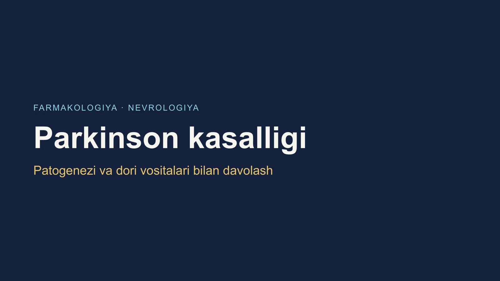 Parkinson kasalligi