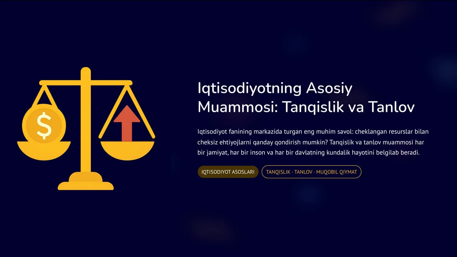 IQTISODIYOT ASOSLARI