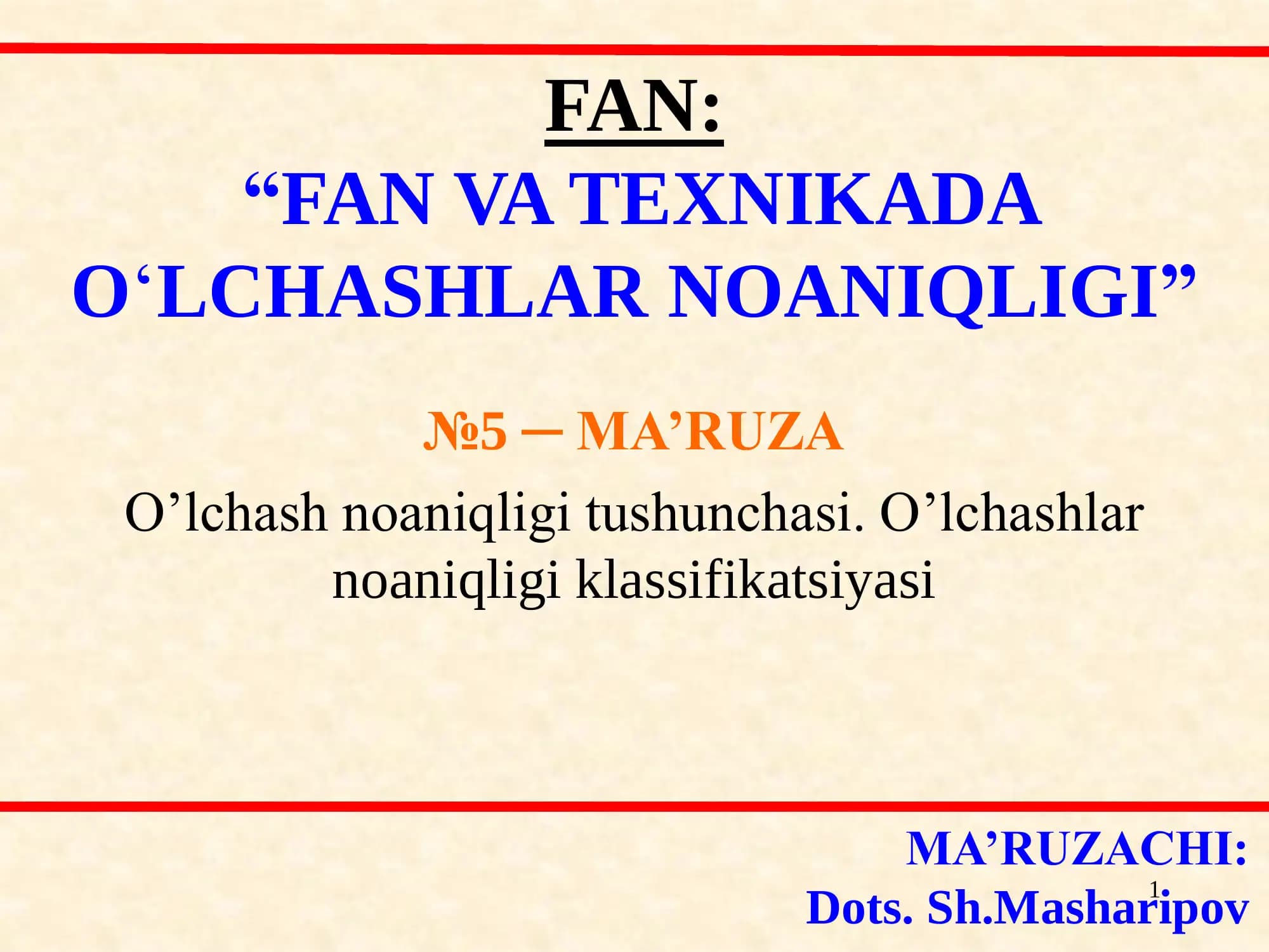 OʼLCHАSHLАR NOАNIQLIGI