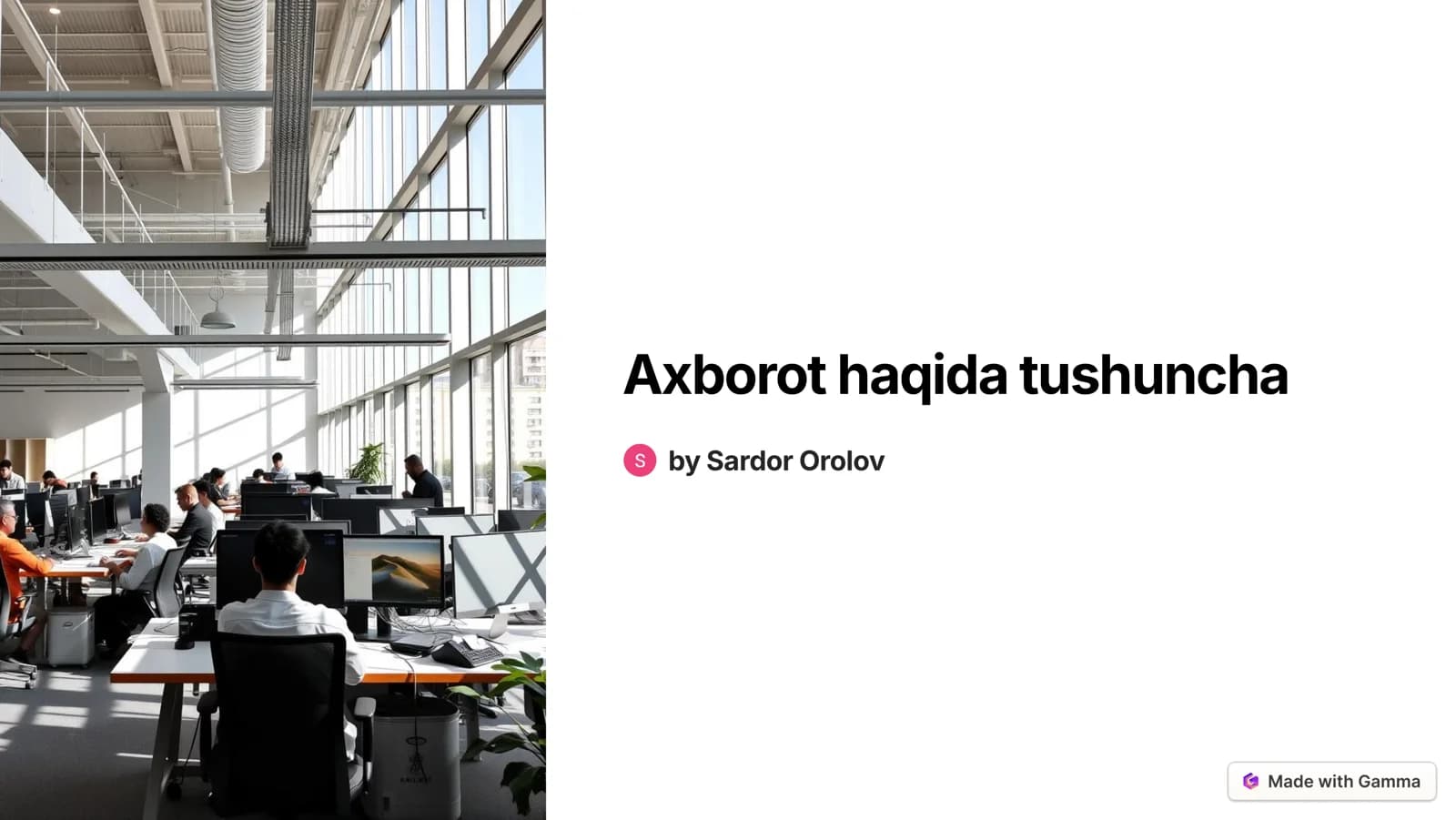Axborot haqida tushuncha