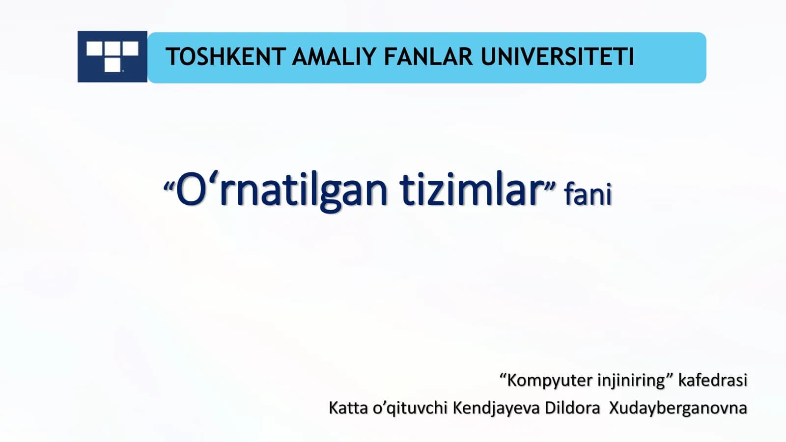 O‘rnatilgan tizimlar