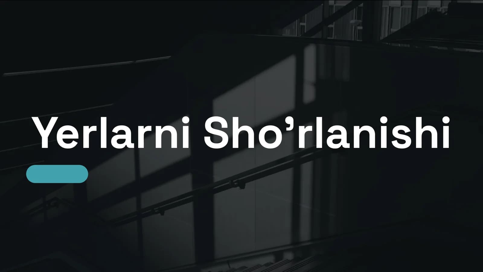 Yerlarni Sho'rlanishi