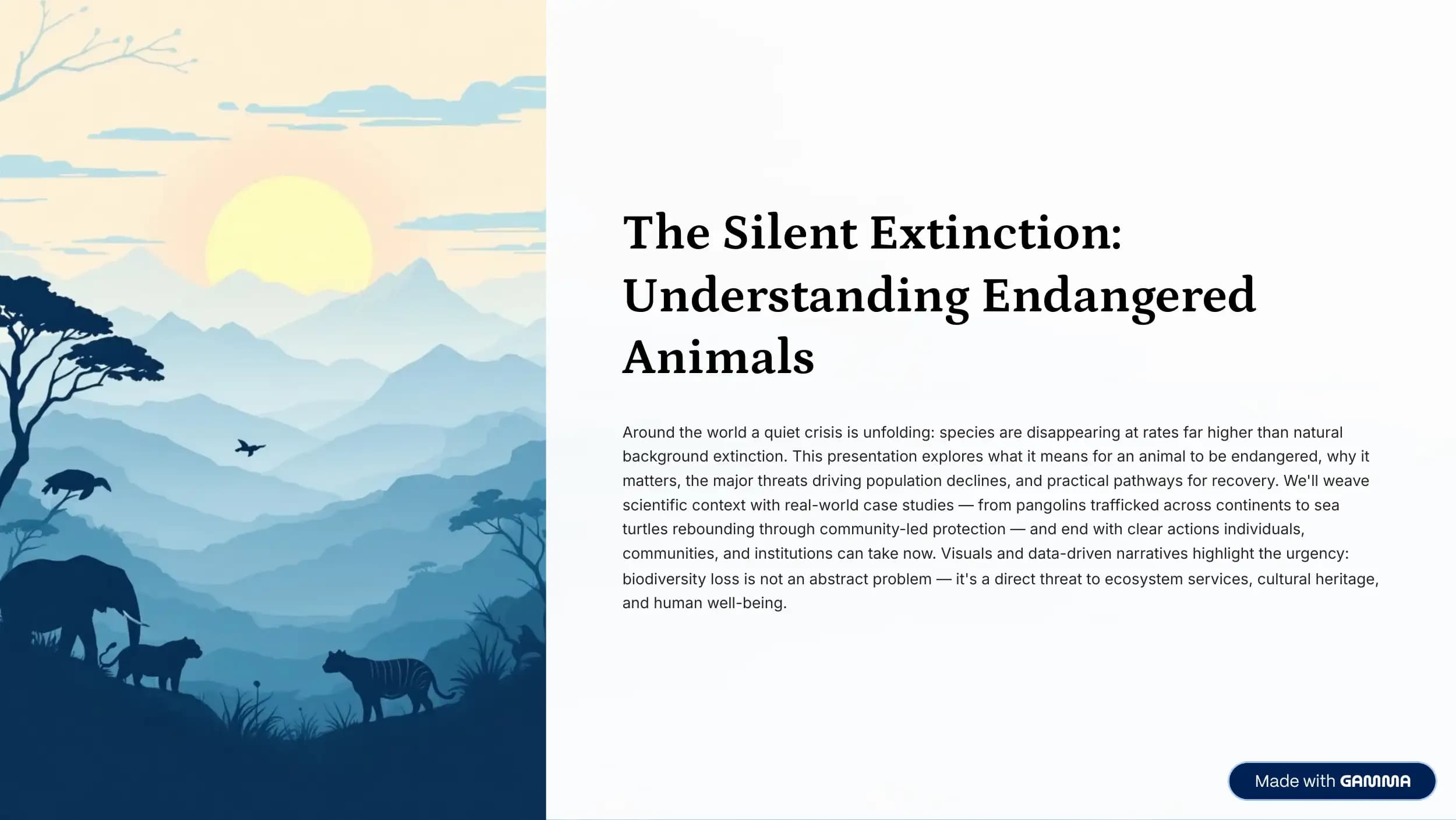 The Silent Extinction: Understanding Endangered Animals