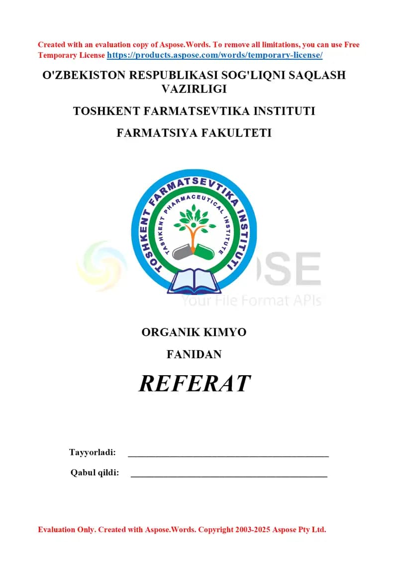 7. Sellobioza va uning tuzilishi, hosilalari, tautomeriyasi, biologik ahamiyati. Referat 9 bet