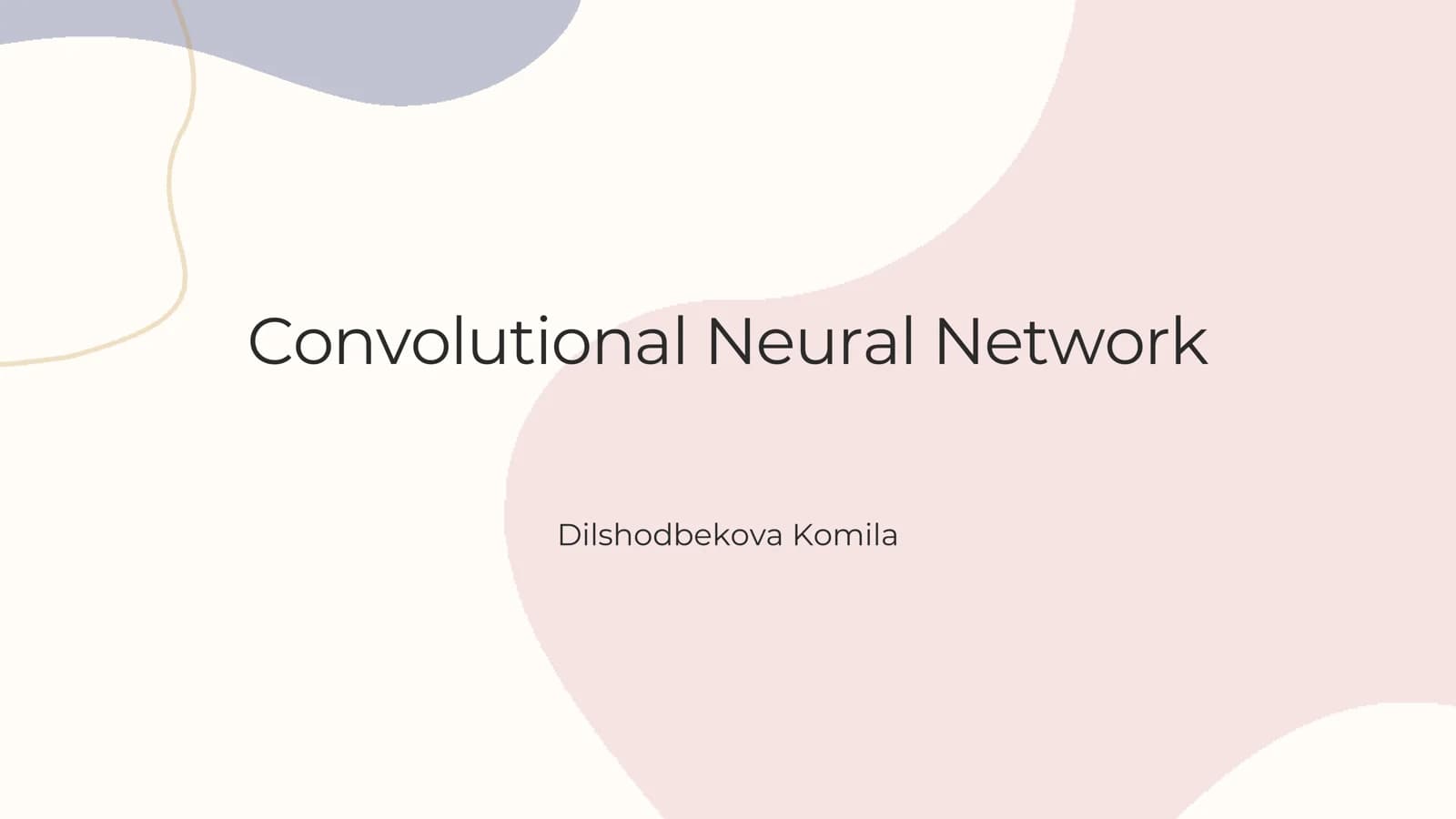 Convolutional Neural Network