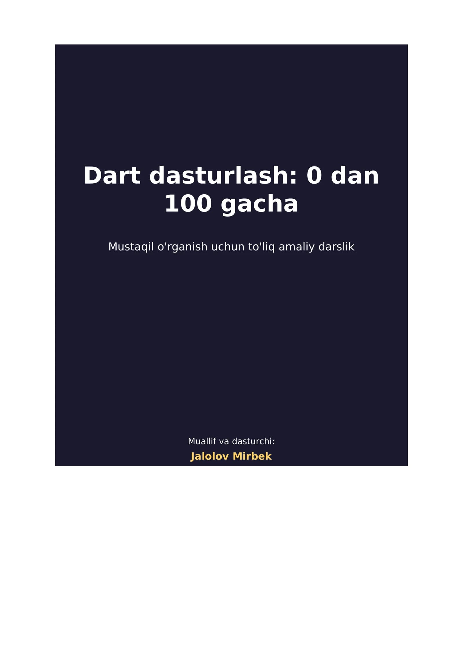 Dart dasturlash