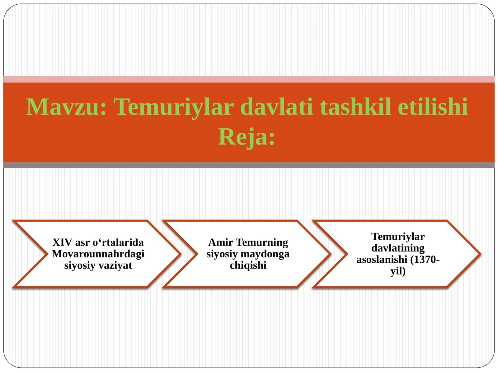 Temuriylar davlati tashkil etilishi