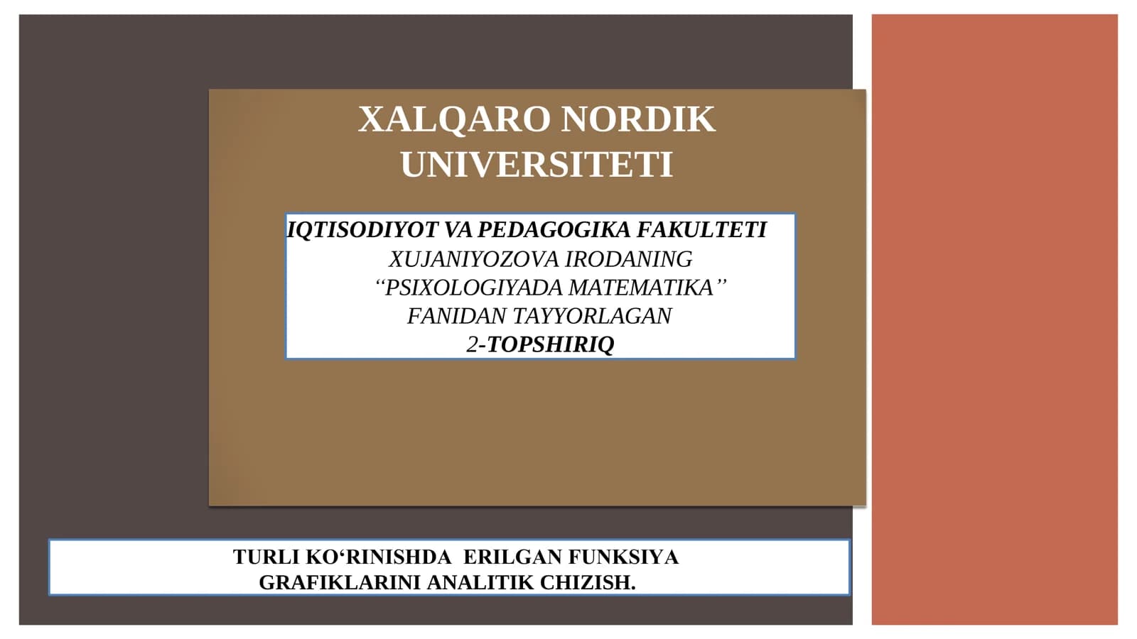 "PSIXOLOGIYADA MATEMATIKA"