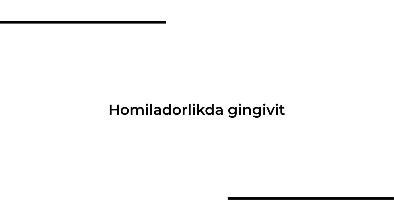 Homiladorlikda gingivit