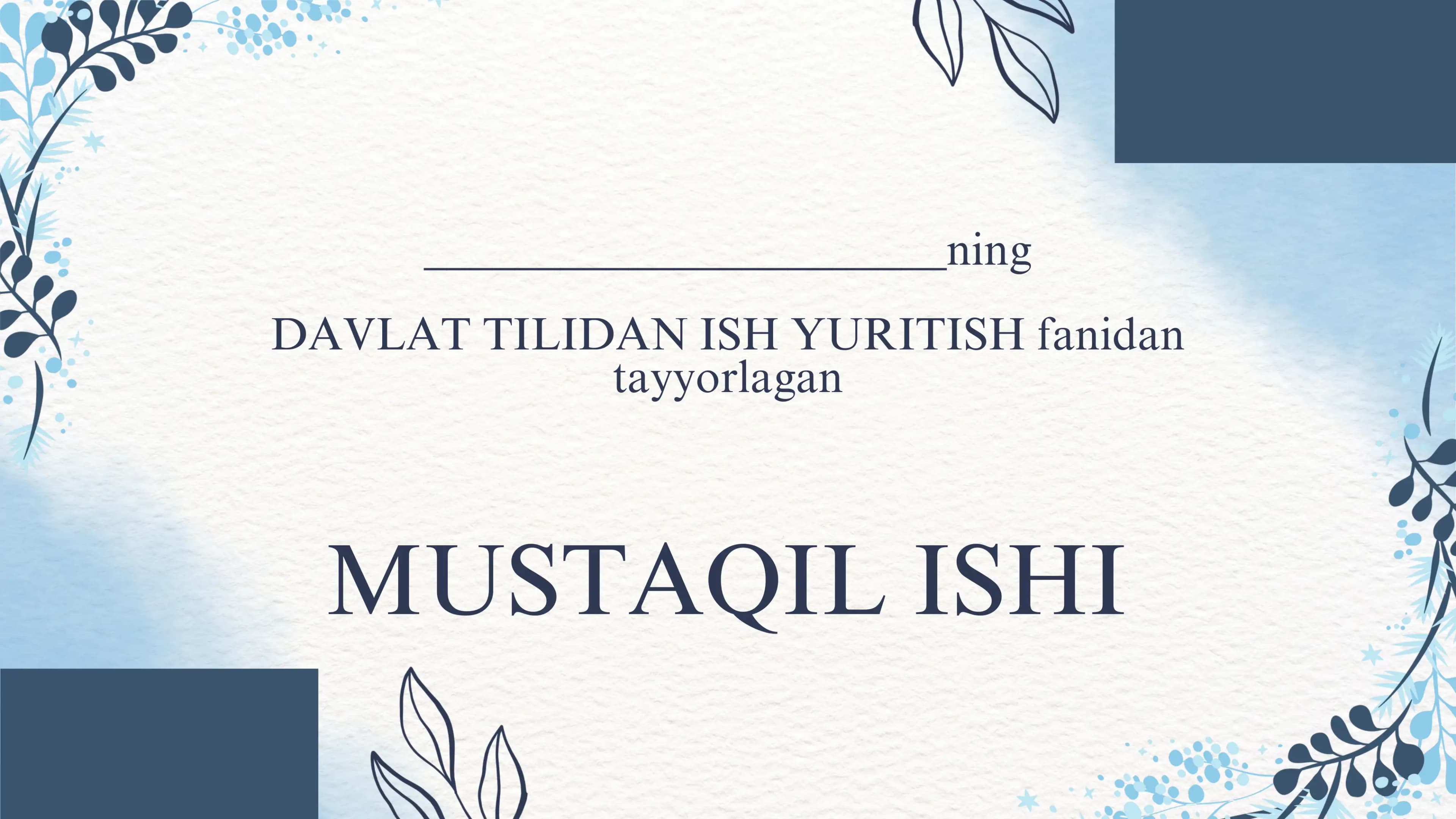 Tarjimayi hol matni ustida ishlash va shakllantirish