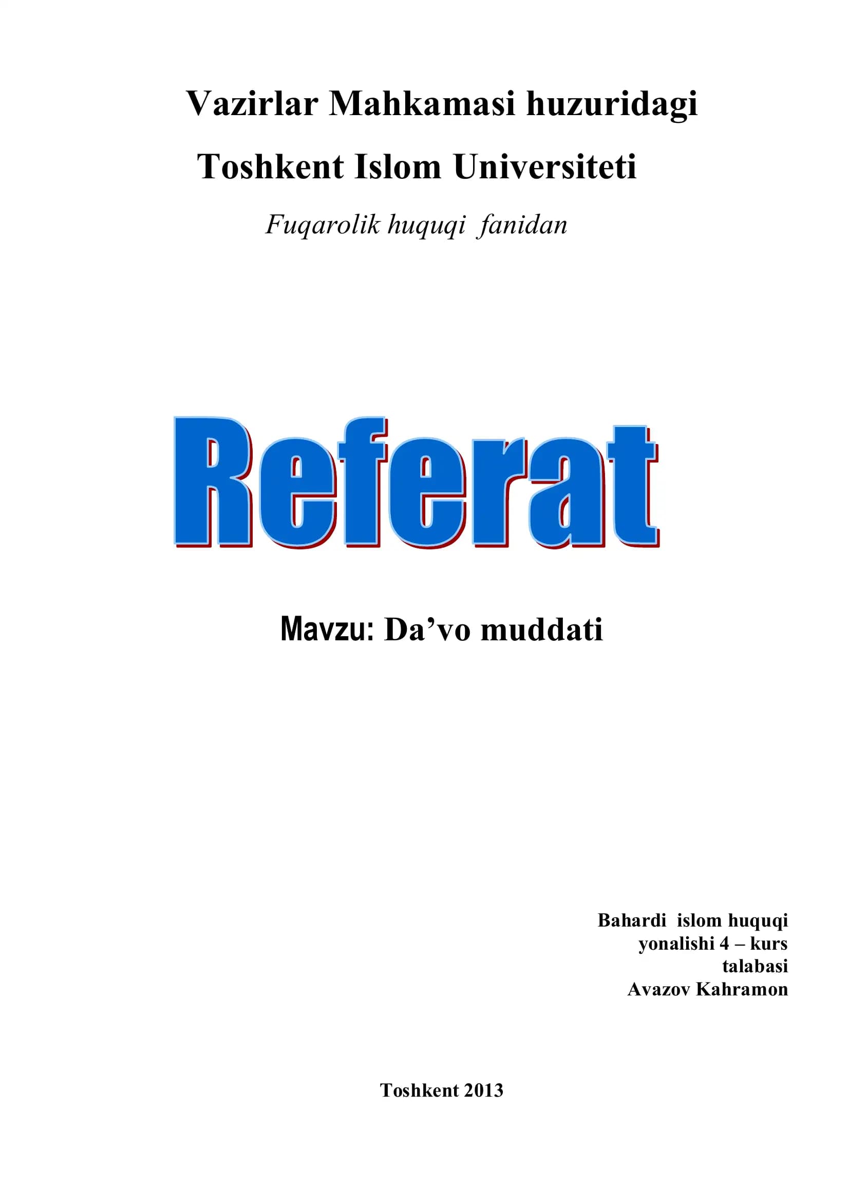 Da’vo muddati