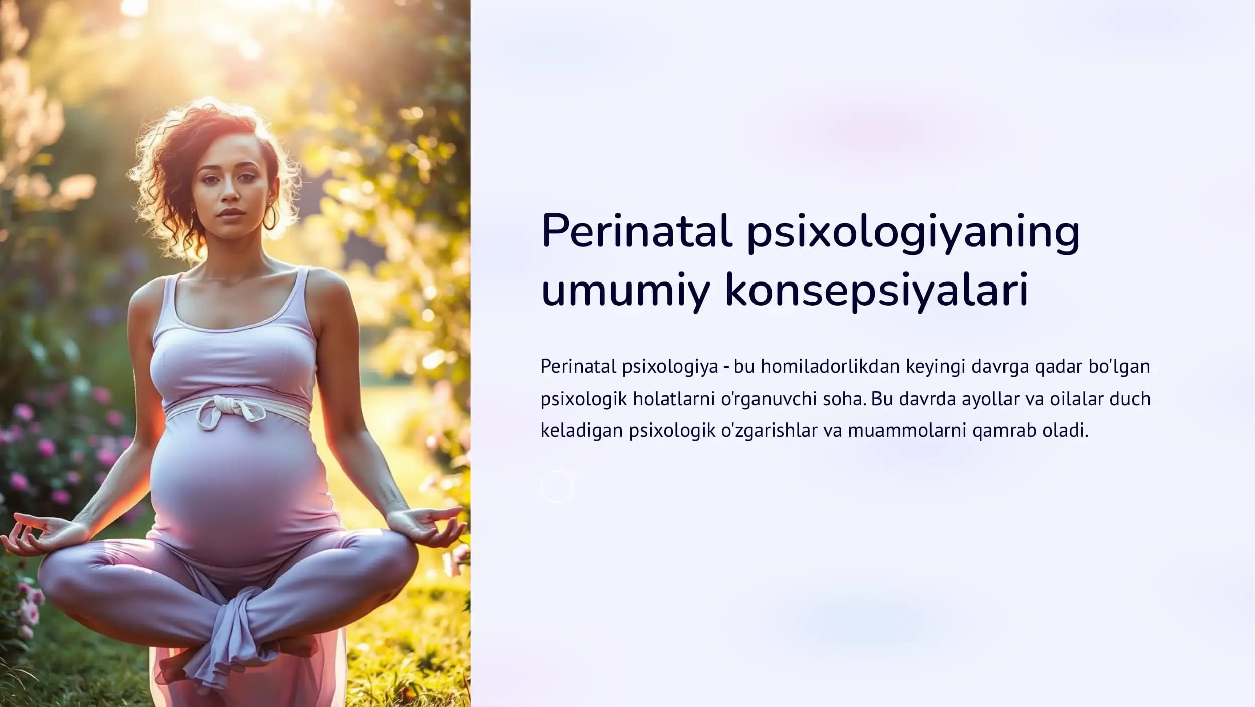 Perinatal psixologiyaning  umumiy konsepsiyalari