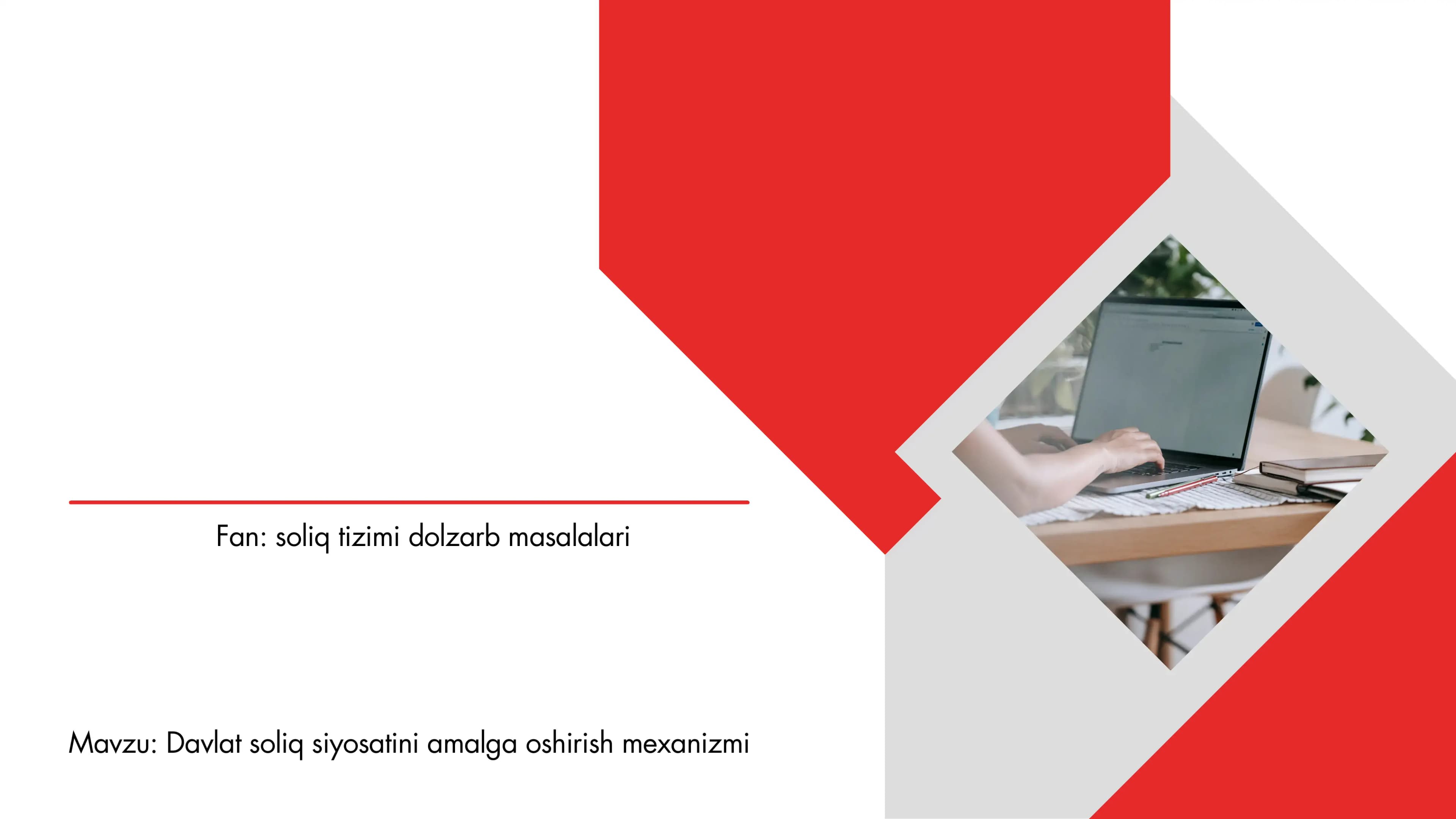 soliq tizimi dolzarb masalalari