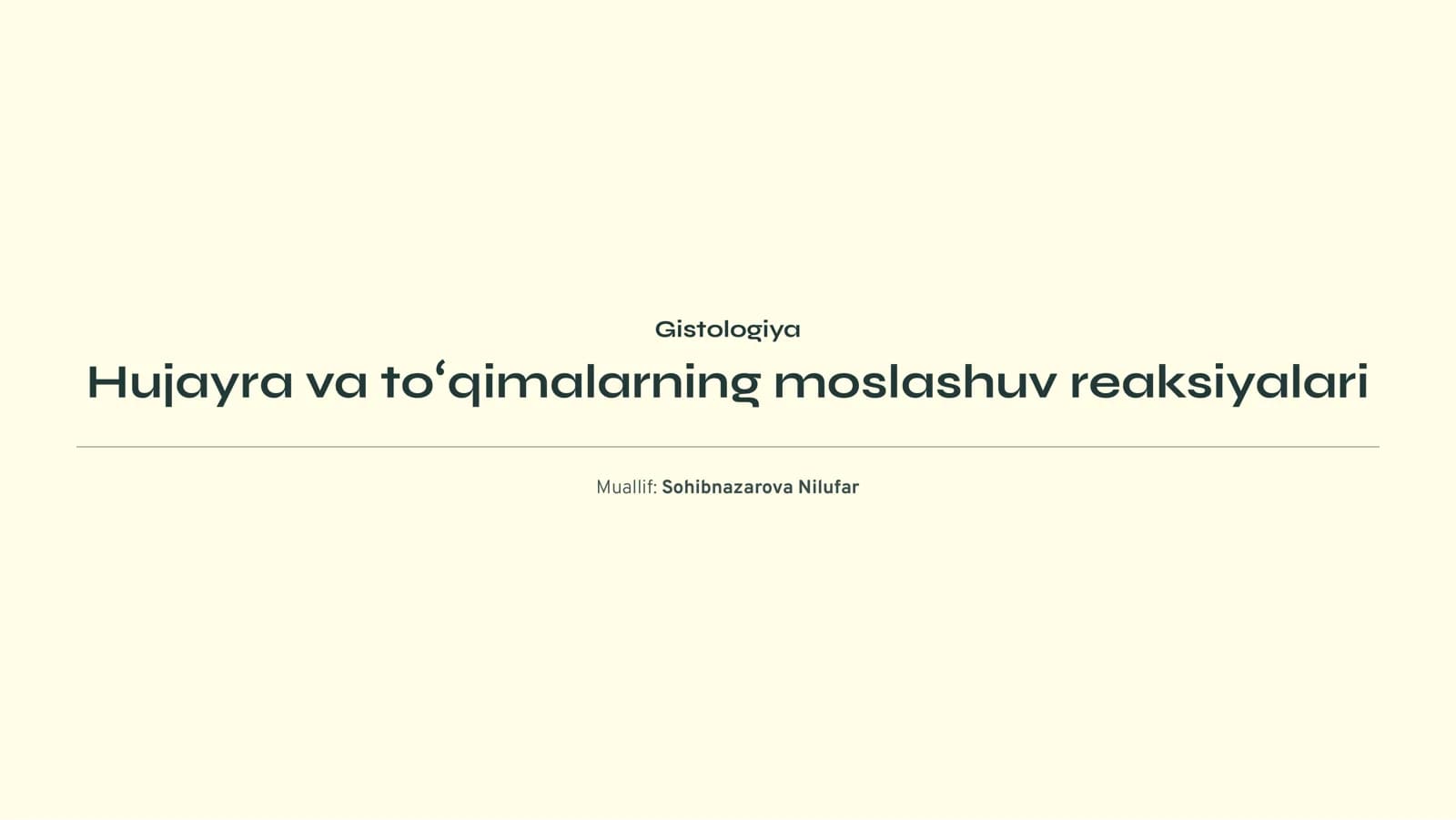 Gistologiya