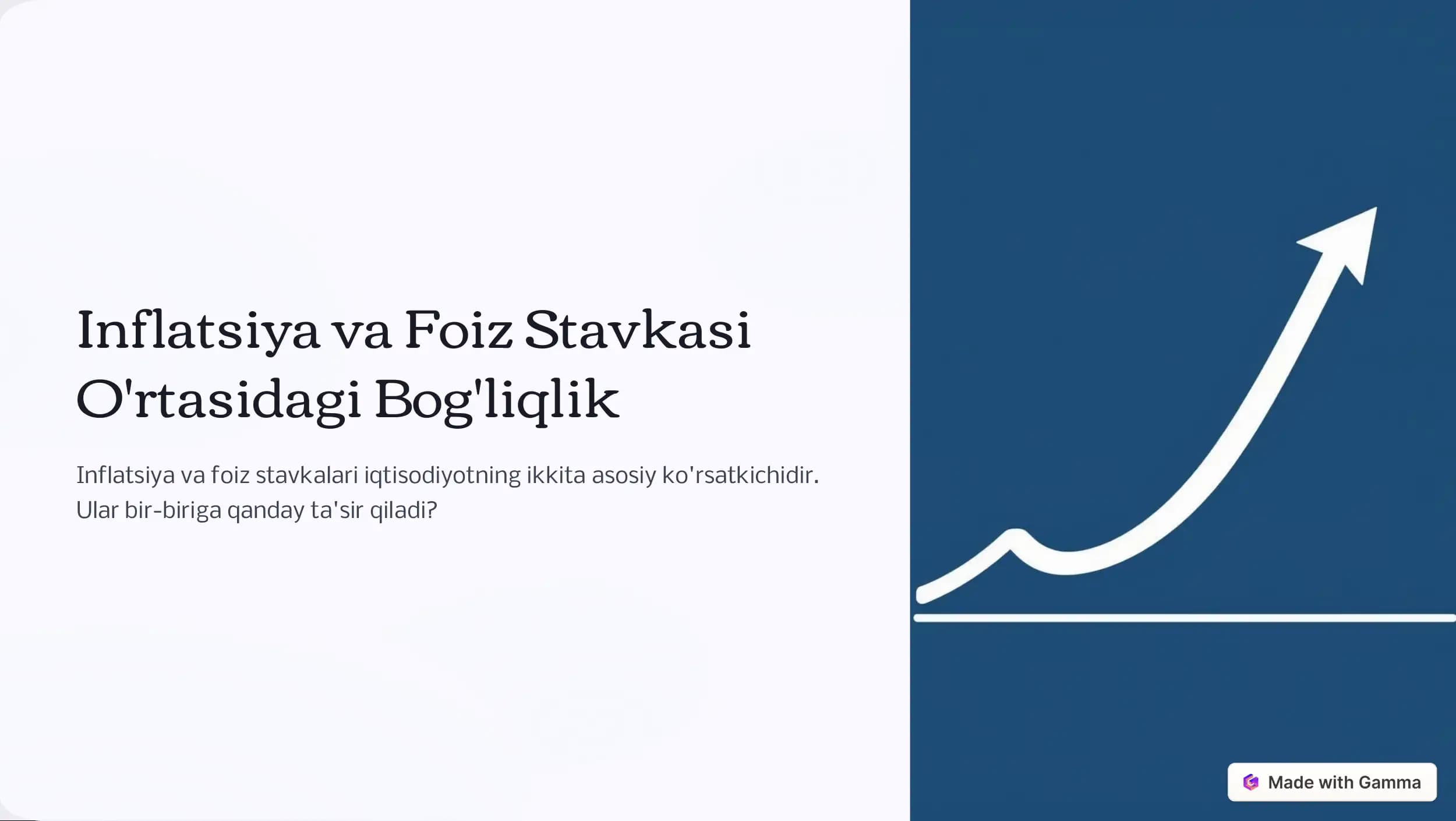Inflatsiya va Foiz Stavkasi