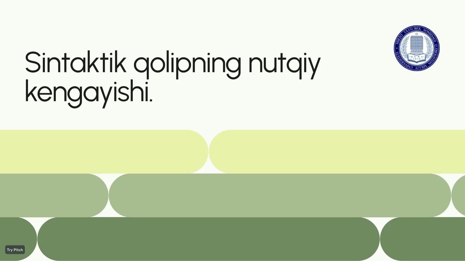 Sintaktik qolipning nutqiy kengayishi.