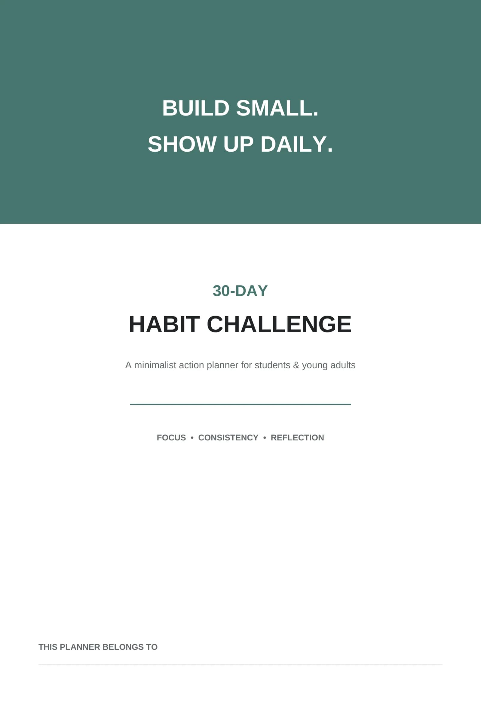 30-DAY HABIT CHALLENGE