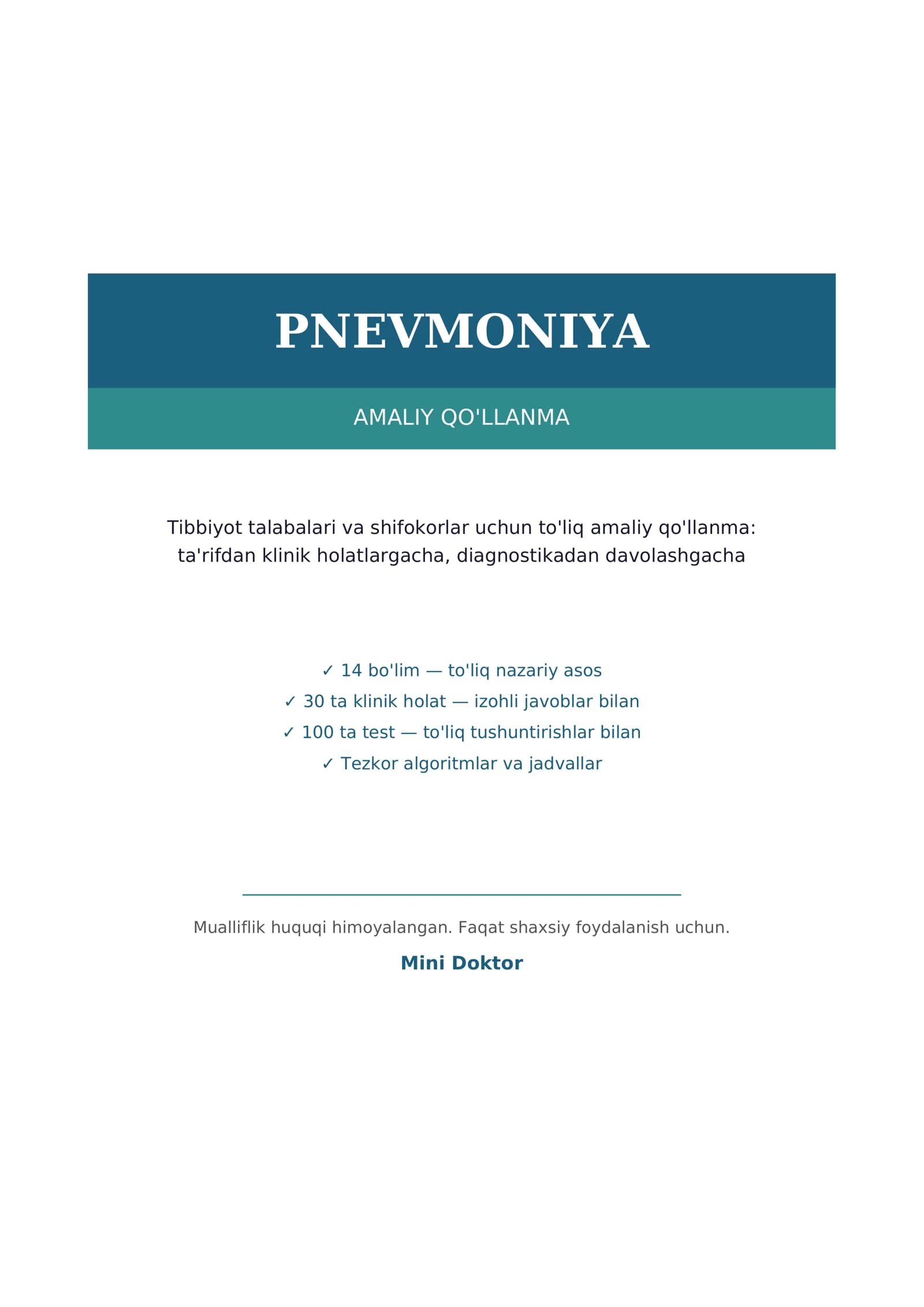 PNEVMONIYA AMALIY QO'LLANMA