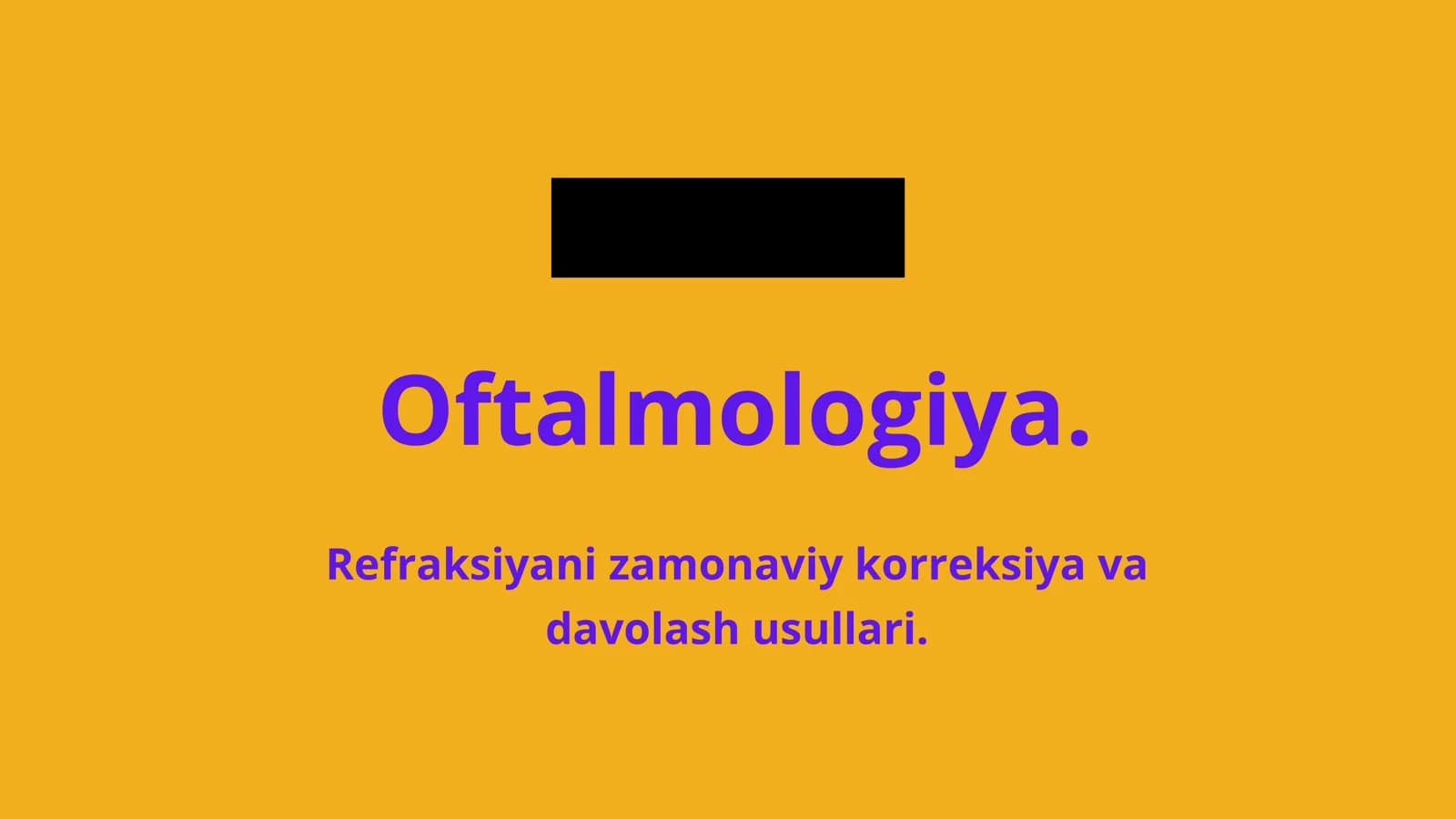 Refraksiyaning zamonaviy korreksiya va davolash usullari.