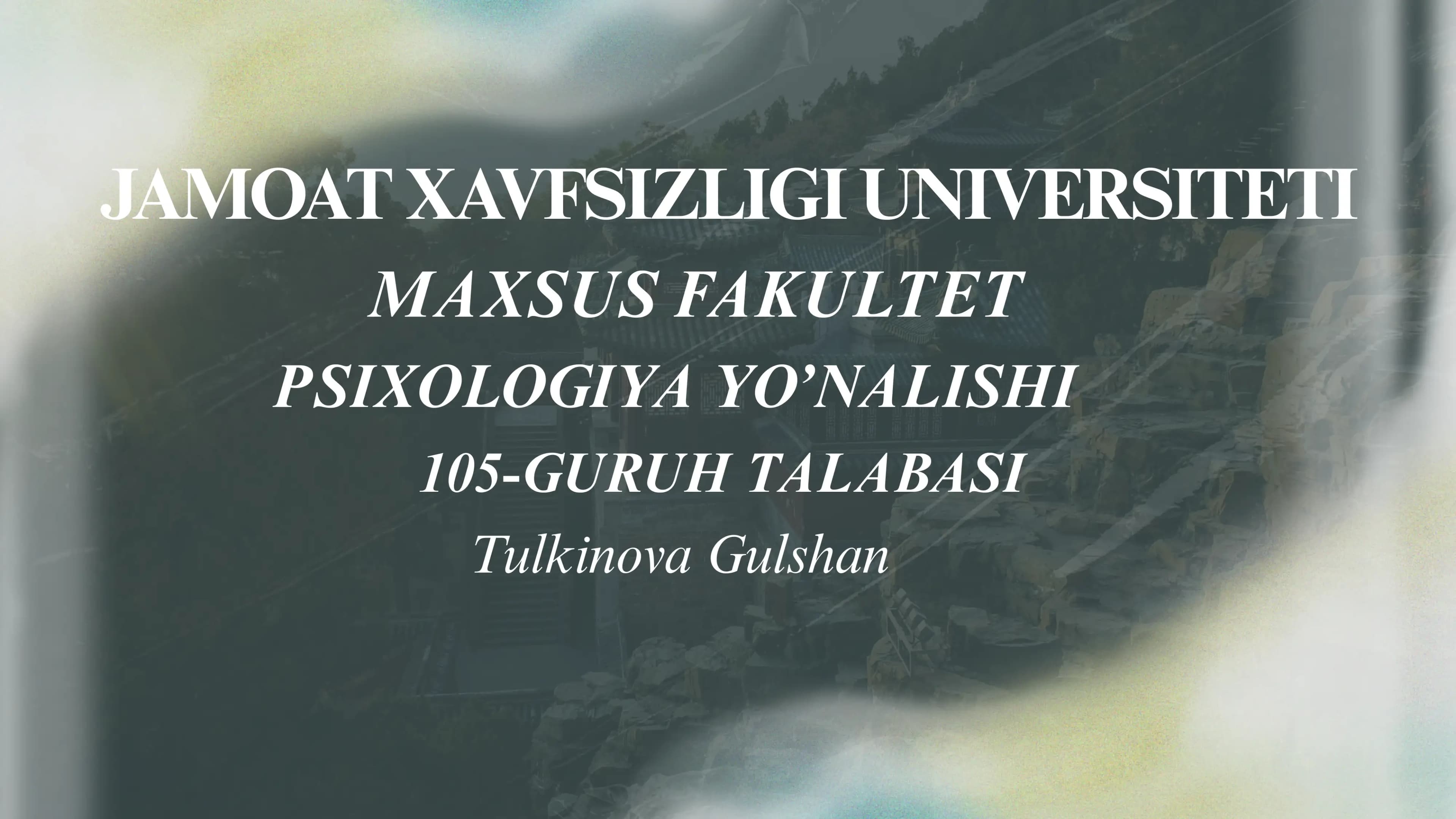 YU HUA — “YASHAMOQ” ASARI