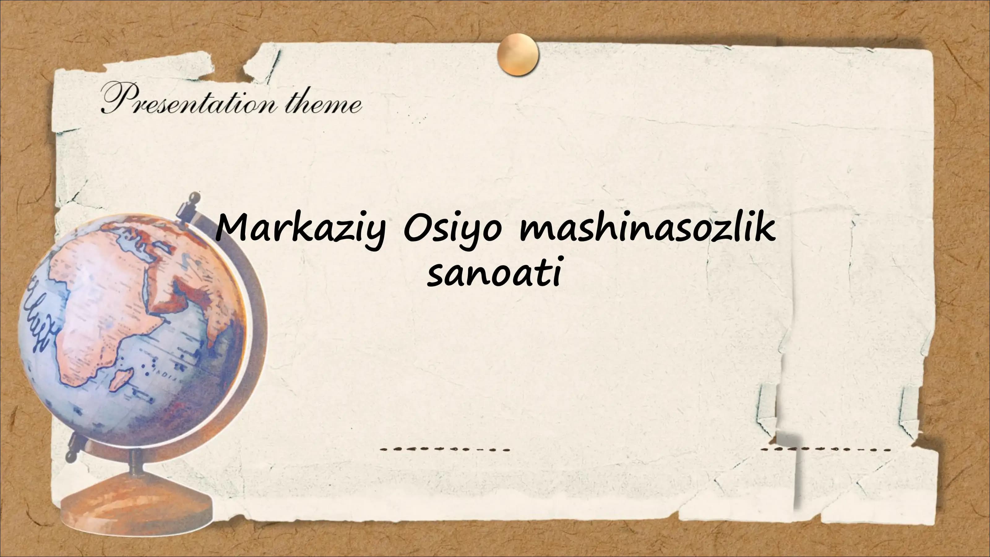 Markaziy Osiyo mashinasozlik sanoati