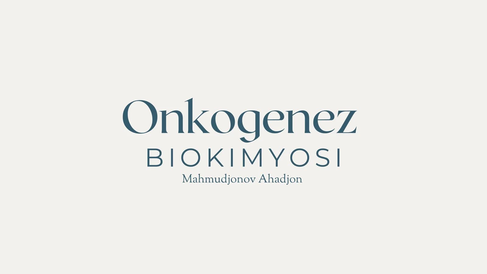 Onkogenez biokimyosi
