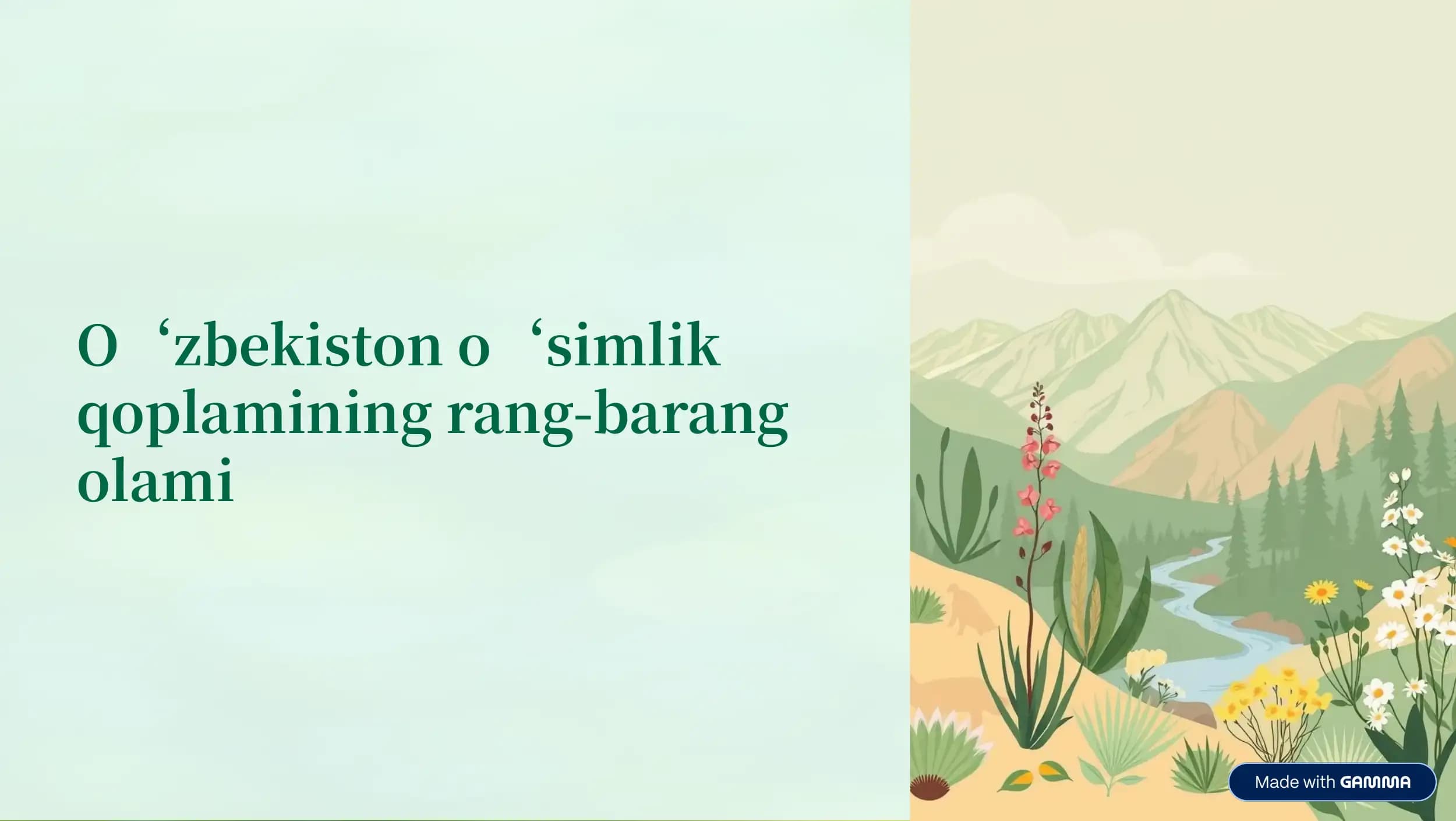 O'zbekistonning o'simlik qoplami