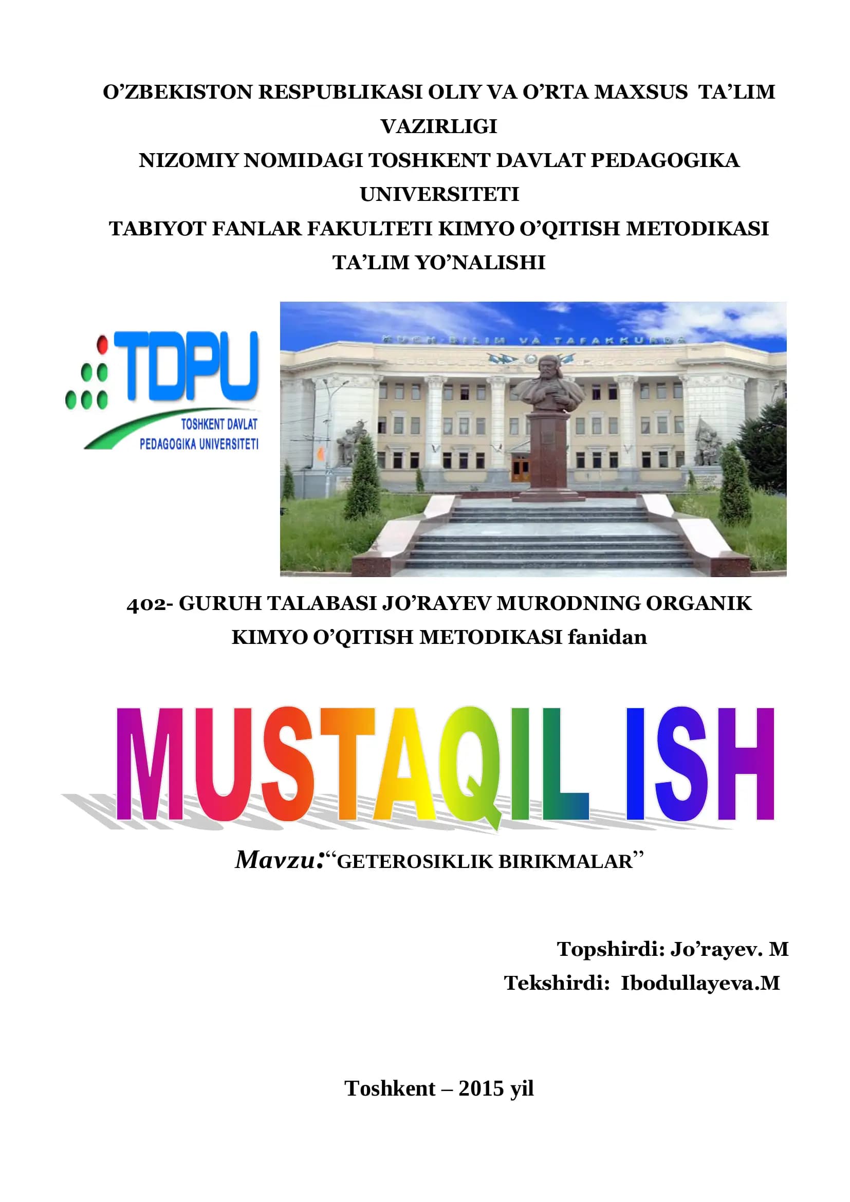 GETEROSIKLIK BIRIKMALAR