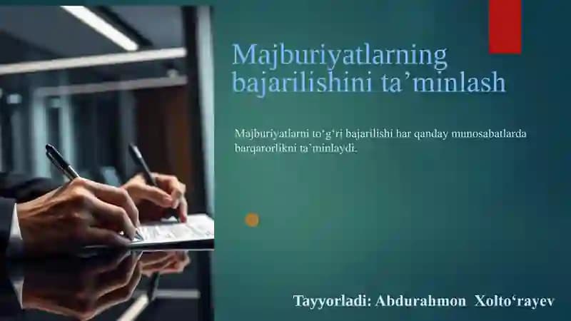 Majburiyat va Kafolat