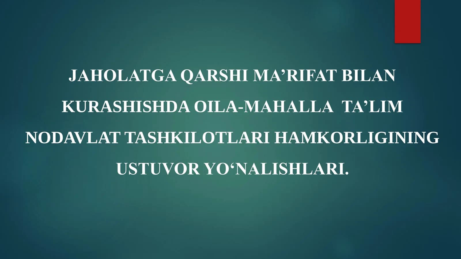 JAHOLATGA QARSHI MA’RIFAT